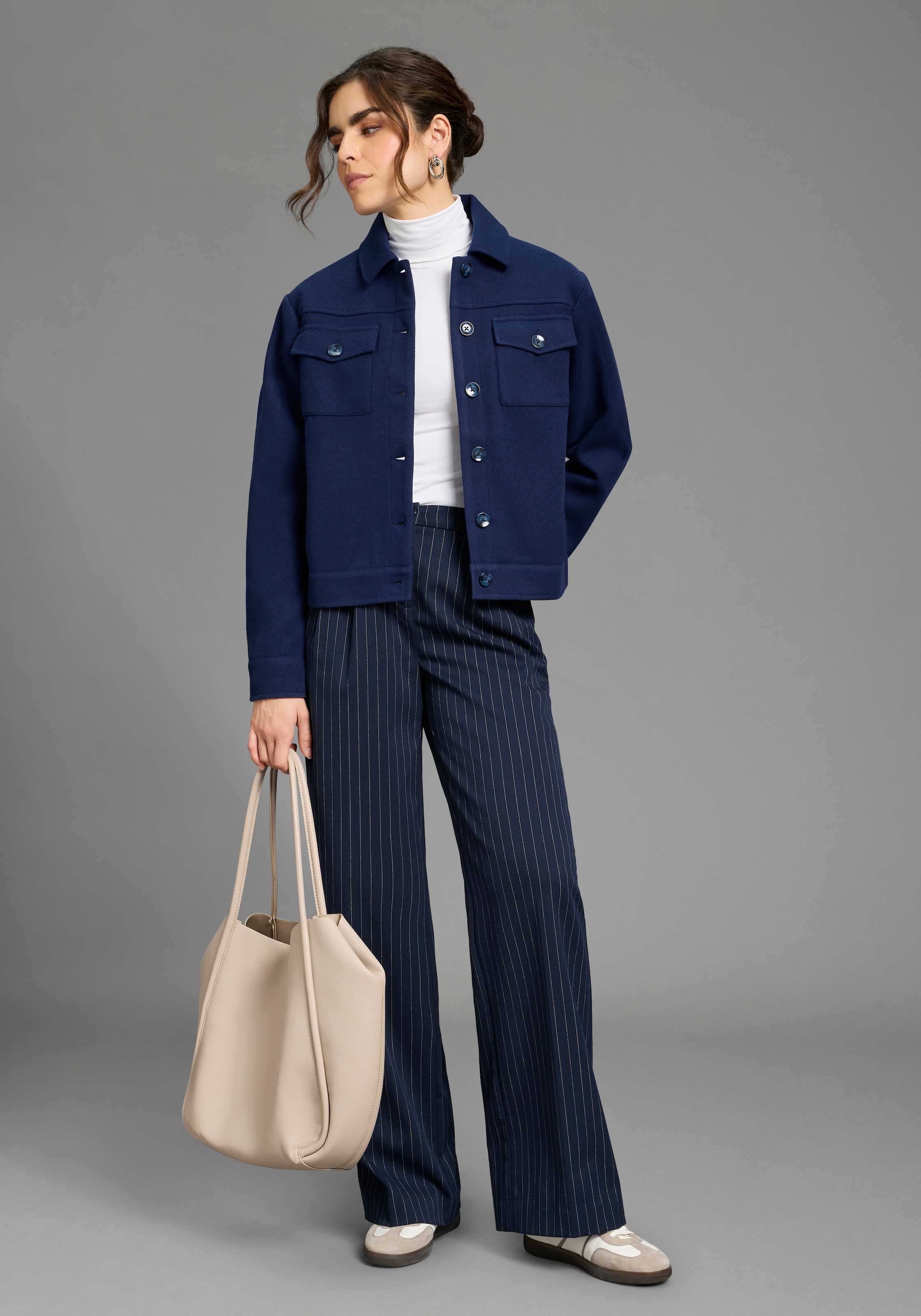 Laura Scott Veste courte in Wolloptik, Übergangsjacke