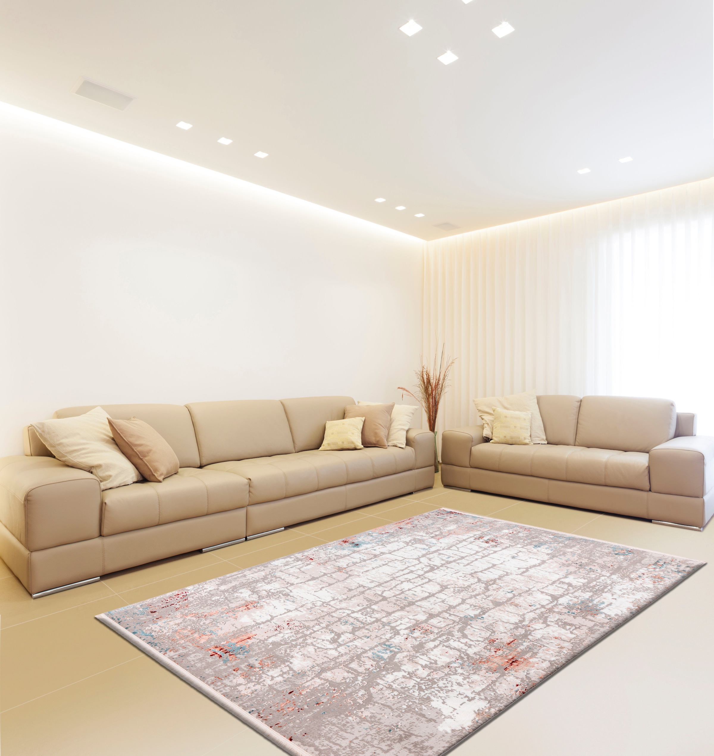 calo-deluxe Teppich »Miran 135« rechteckig 12 mm Höhe Vintage Design, mit Fransen, Wohnzimmer