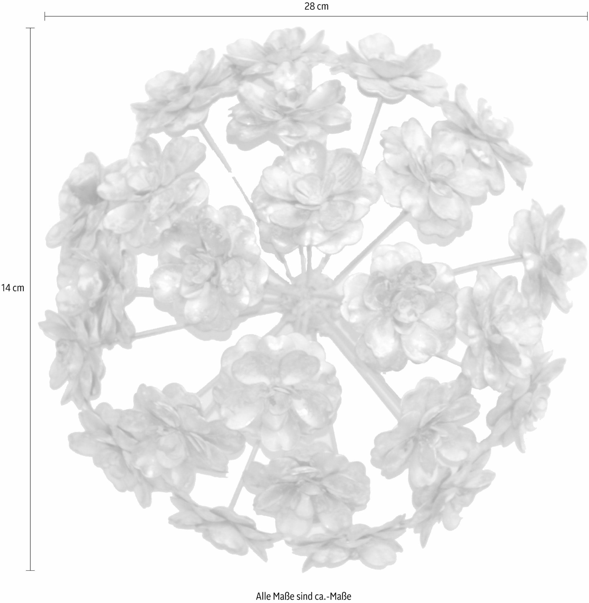 HOFMANN LIVING AND MORE Wanddekoobjekt, günstig kaufen rund, Metall, aus Blumen Wanddekoration Motiv