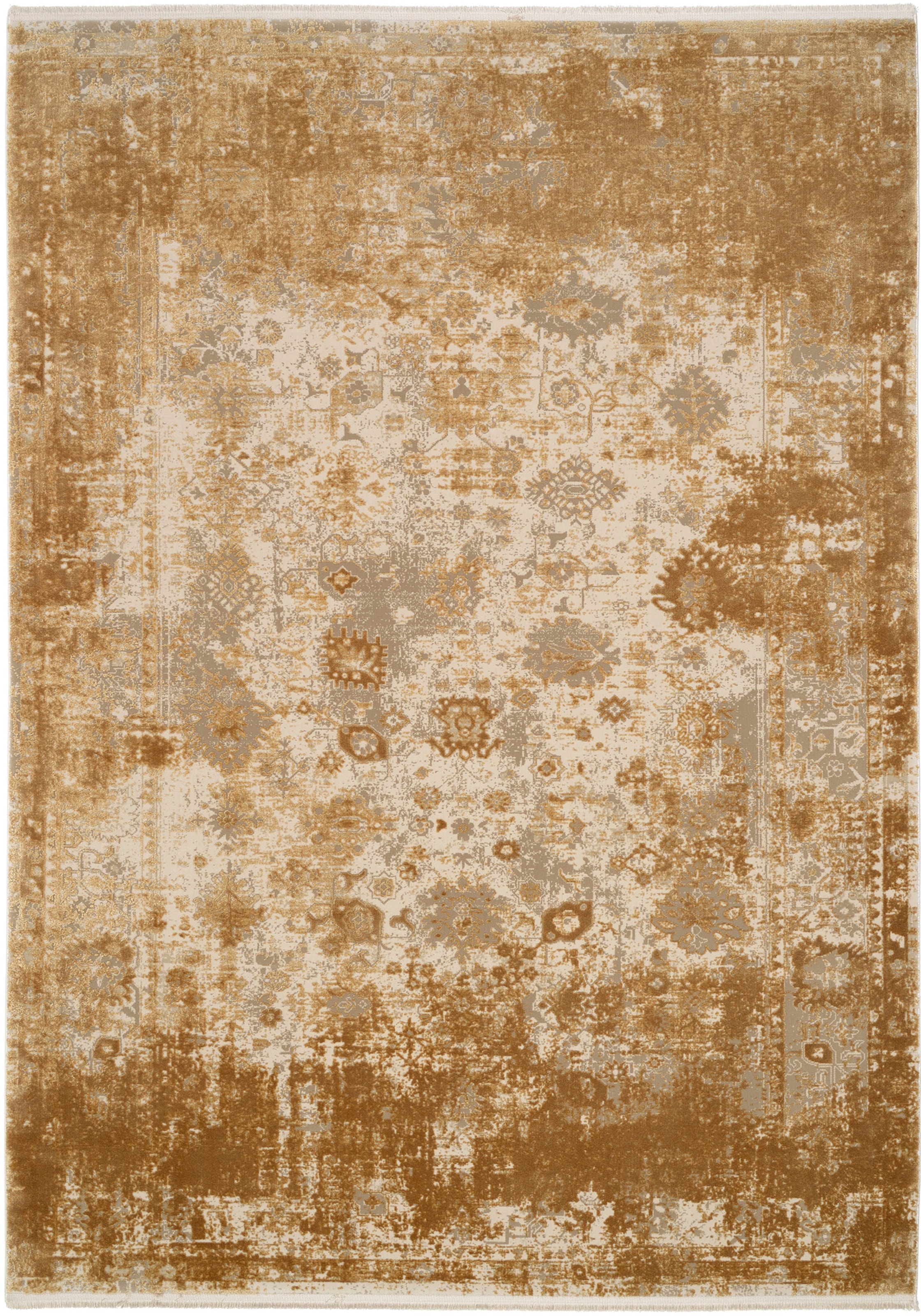 WK WOHNEN Teppich »GLAMOUR« rechteckig 8 mm Höhe hochwertiger Viskoseanteil, samtweiche Oberfläche mit 3 D Effekt