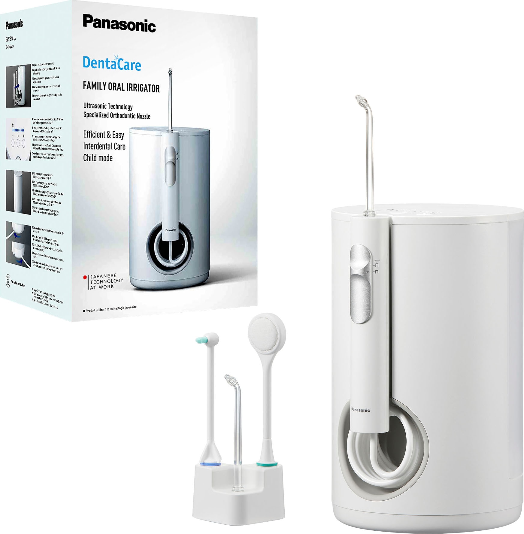 Panasonic Munddusche »EW-1614-W503«, 4 St. Aufsätze}, 10 einstellbare Wasserdruckstufen und vielseitiger Lieferumfang