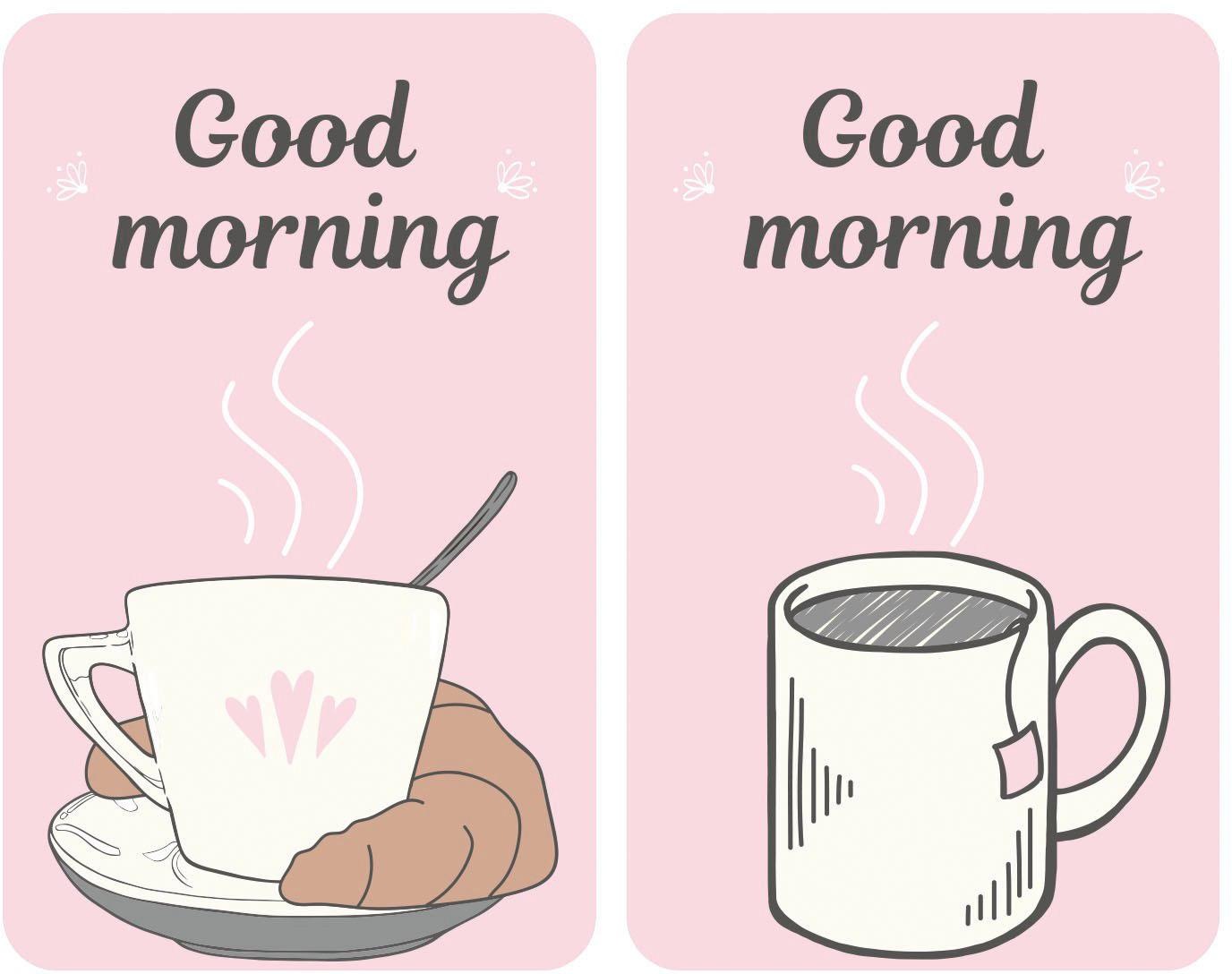 Image of WENKO Herd-Abdeckplatte »Good Morning«, (Set, 2 tlg.), aus gehärtetem Glas von WENKO bei Ackermann Versand Schweiz