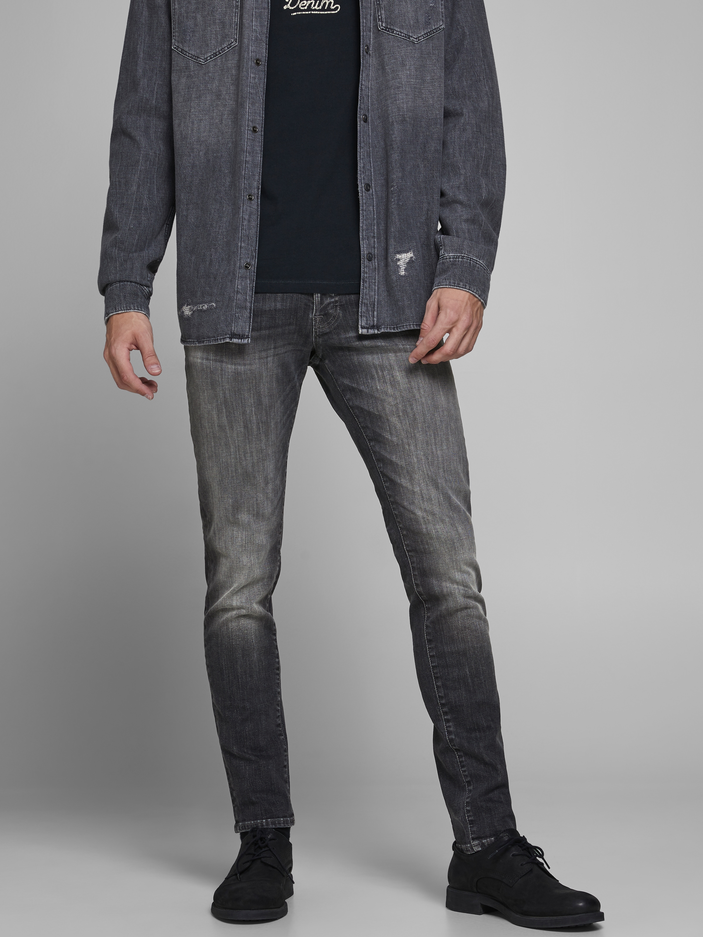 Jack & Jones Slim-fit-Jeans »JJIGLENN – Slim-Fit-Jeans mit niedriger Leibhöhe« Used, modisch, slim fit, Denim/Jeans