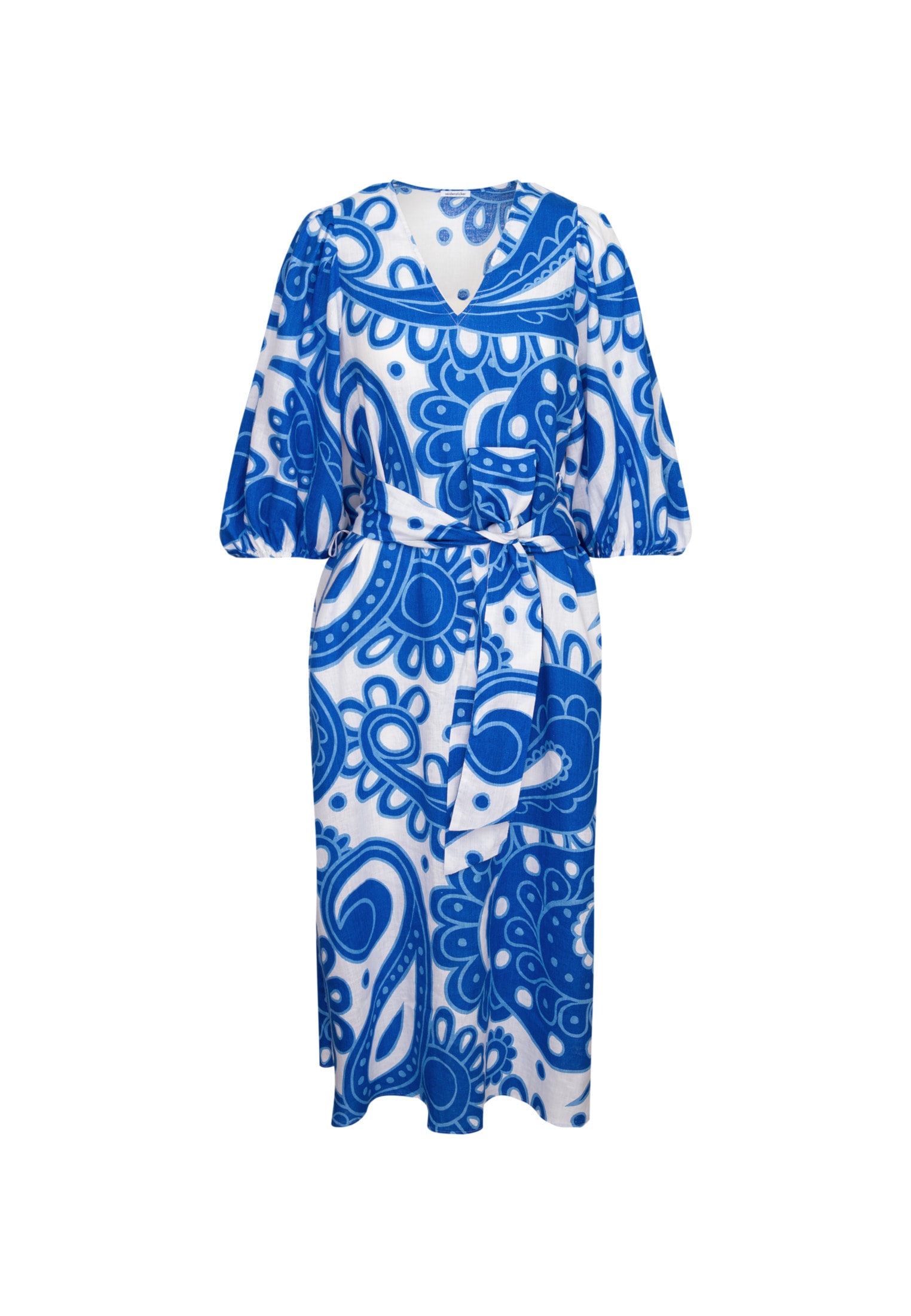 seidensticker Sommerkleid »Schwarze Rose« 3/4 V-Neck Paisley