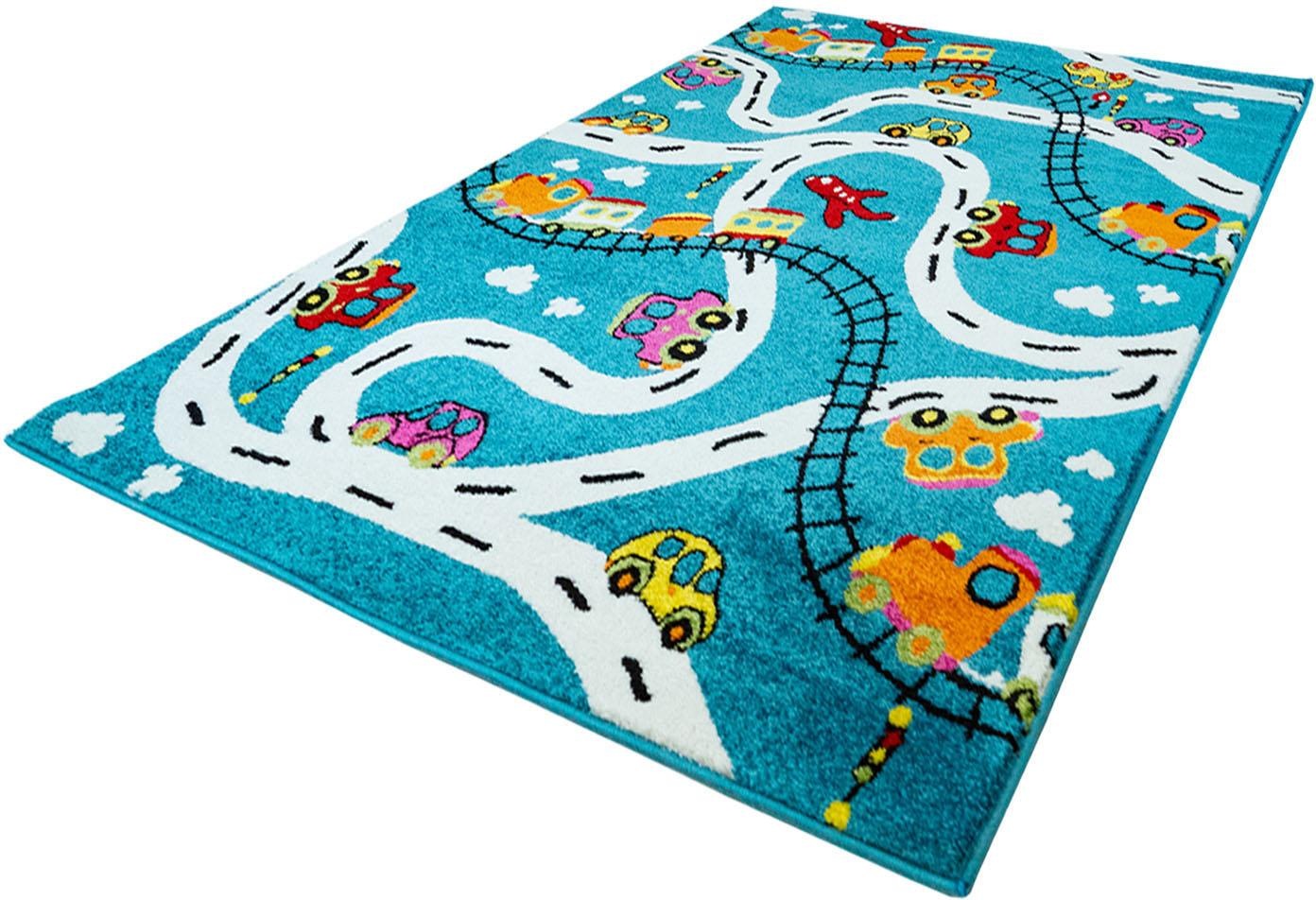 Image of Carpet City Kinderteppich »Moda Kids 1511«, rechteckig, 11 mm Höhe, Kinder Strassen-Spiel-Teppich, Kurzflor bei Ackermann Versand Schweiz
