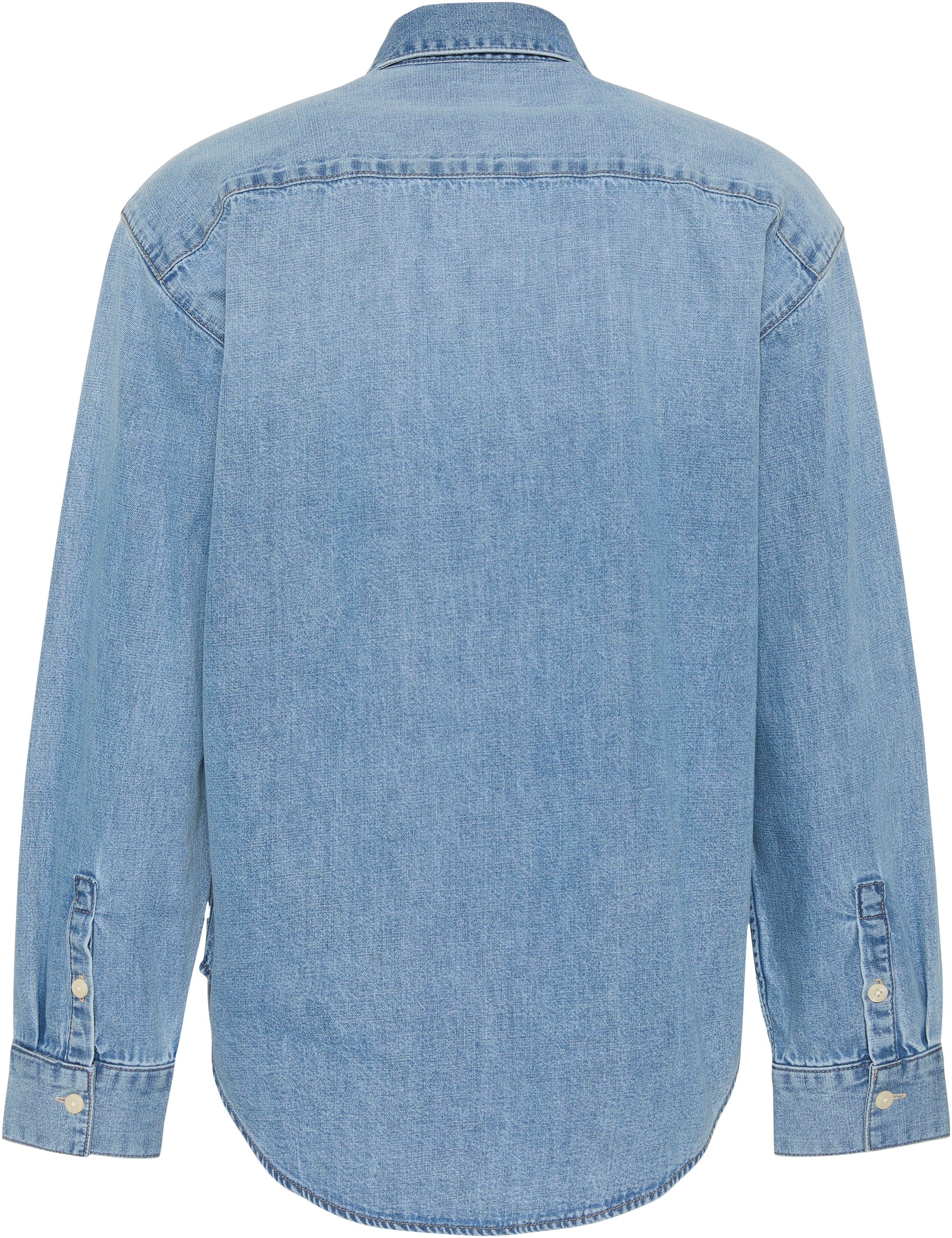 Calvin Klein Jeans Jeansbluse »OVERSIZED SHIRT VINTAGE BELL« Oversize fit mit Rundhalsausschnitt