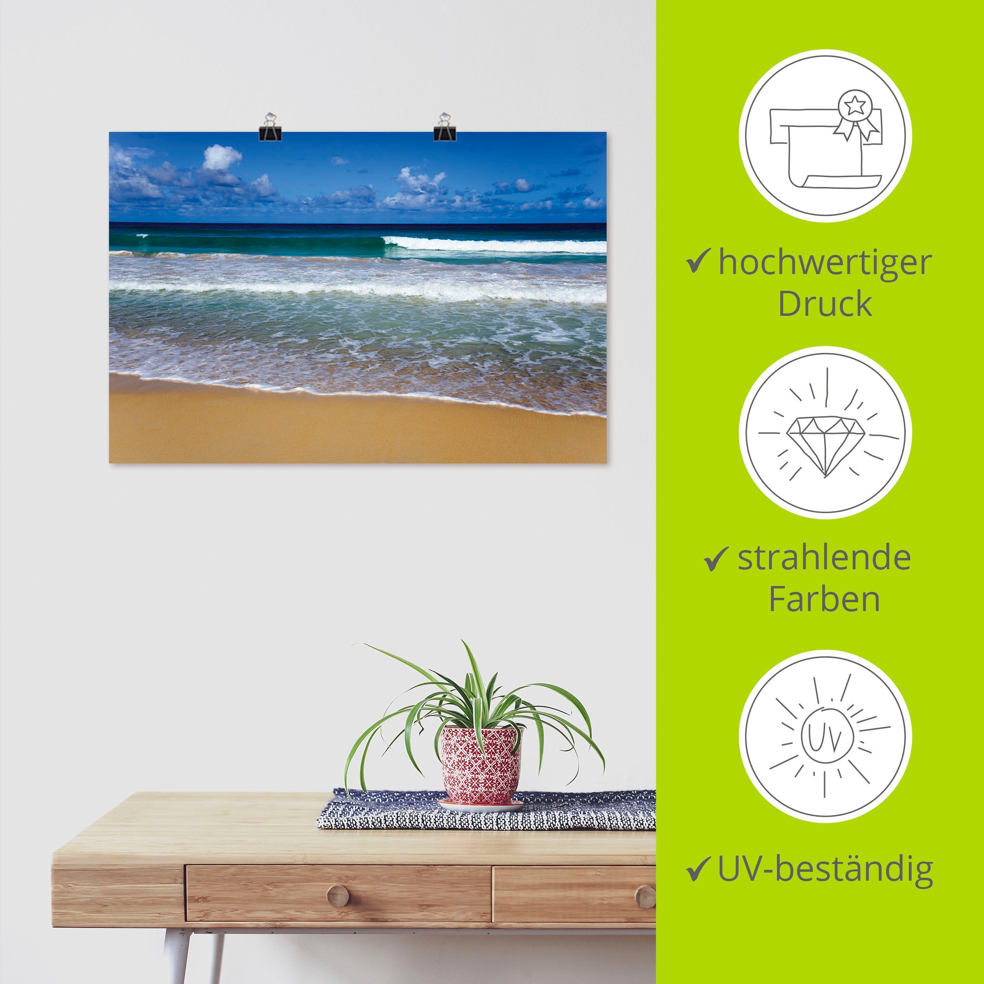 Artland Wandbild »Strand El Macao, Punta Cana«, Karibikbilder, (1 St.), als Alubild, Leinwandbild, Wandaufkleber oder Poster in versch. Grössen