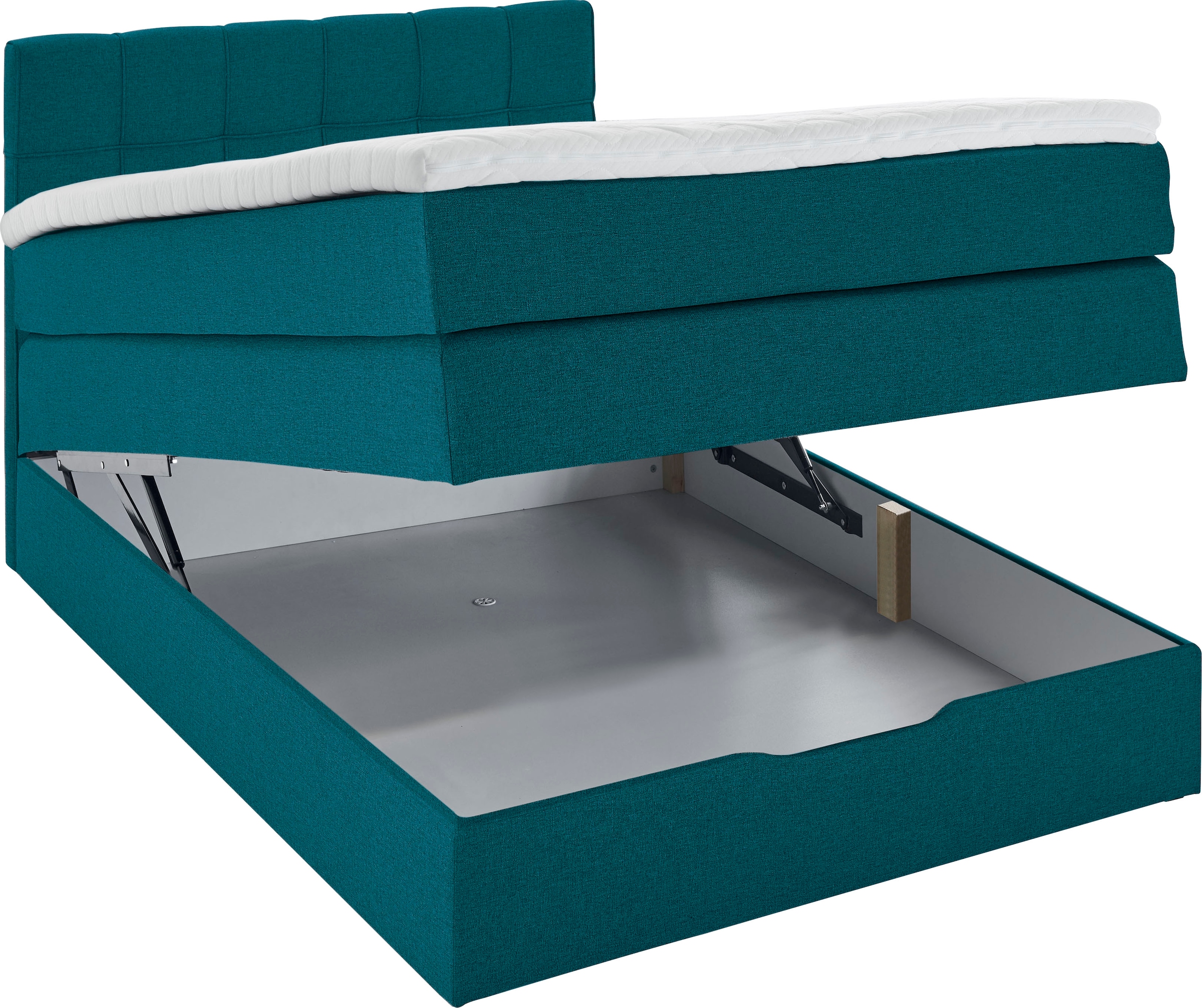 Home affaire Boxspringbett »Fornoli« inkl. Topper und Bettkasten, H3 in zwei Matratzenarten