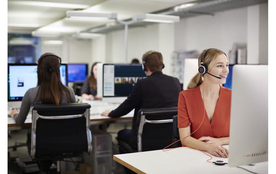 Jabra Headset »Evolve 40 Duo MS USB-«, Noise-Cancelling