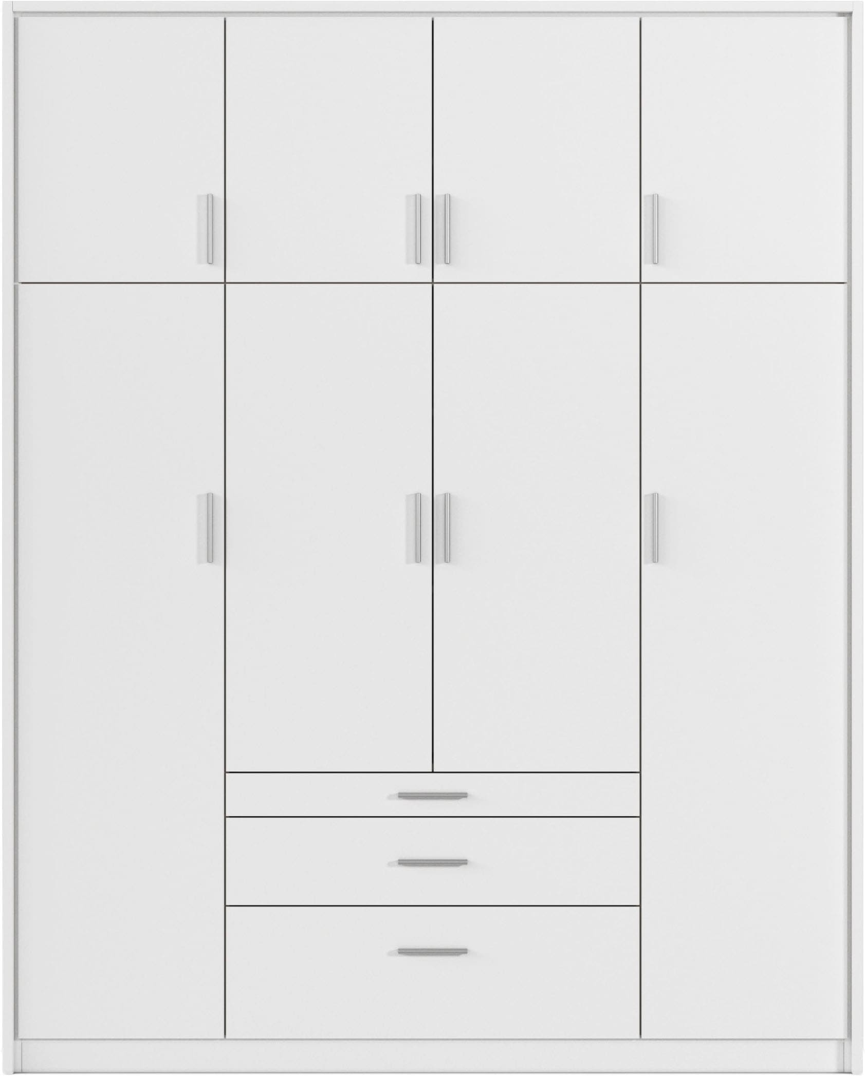 rauch Kleiderschrank »Schrank Drehtürenschrank Garderobe Ankleide Schlafzimmer HILDESHEIM« Breiten: 185/275 cm, Höhe 231 cm,  oberste Schublade mit praktischer Facheinteilung MADE IN GERMANY