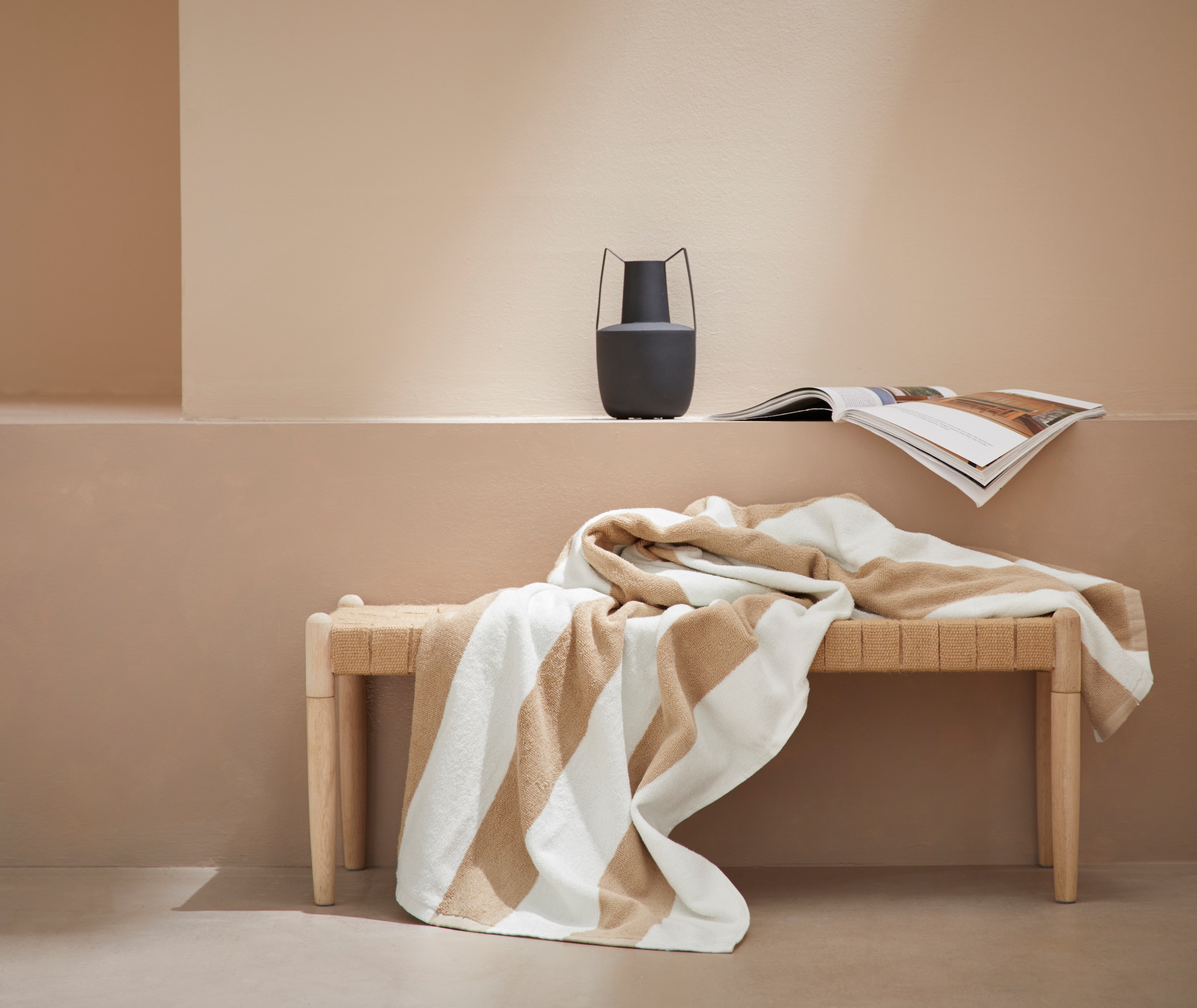 LeGer Home by Lena Gercke Strandtuch »Lija«, (1 St.), Handtuch mit modernen  Streifen, Strandhandtuch aus 100% Baumwolle à bas prix