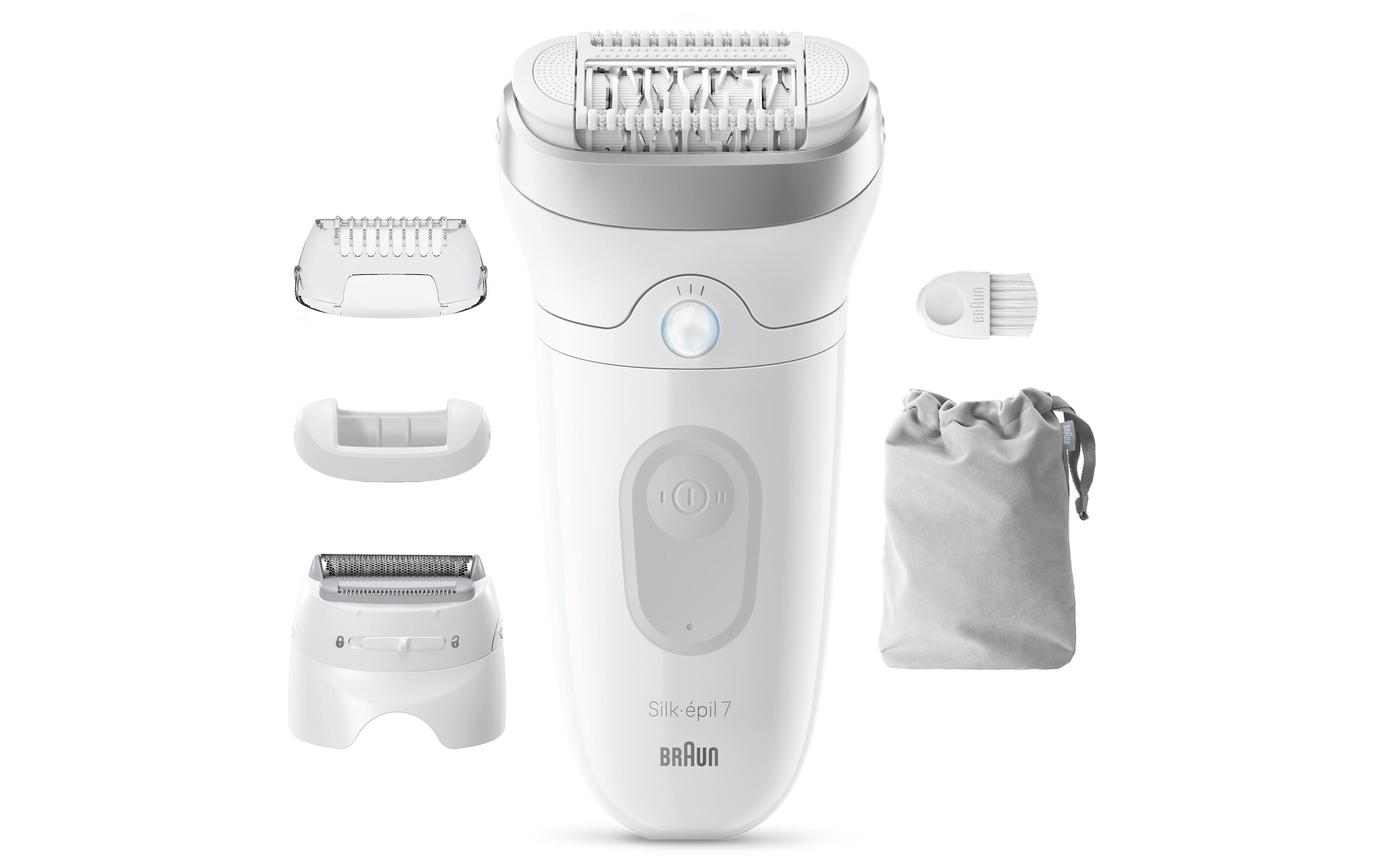 Braun Épilateur »Silk-épil 7 SE7-041« Wet & Dry, breiter Kopf, inklusive Rasieraufsatz und Trimmeraufsatz