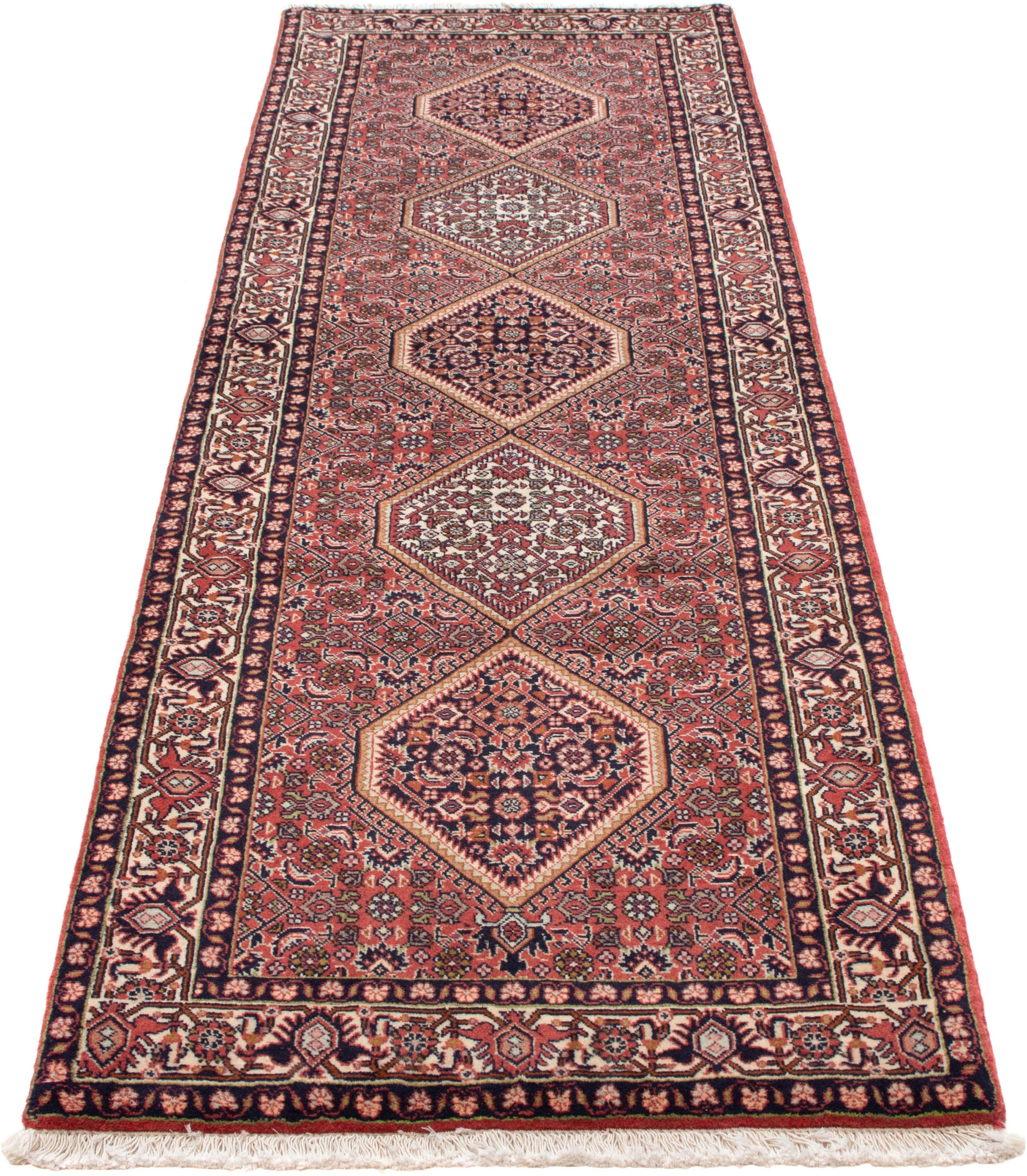 Image of morgenland Orientteppich »Perser - Bidjar - 252 x 73 cm - hellrot«, rechteckig, 15 mm Höhe, Wohnzimmer, Handgeknüpft, Einzelstück mit Zertifikat bei Ackermann Versand Schweiz