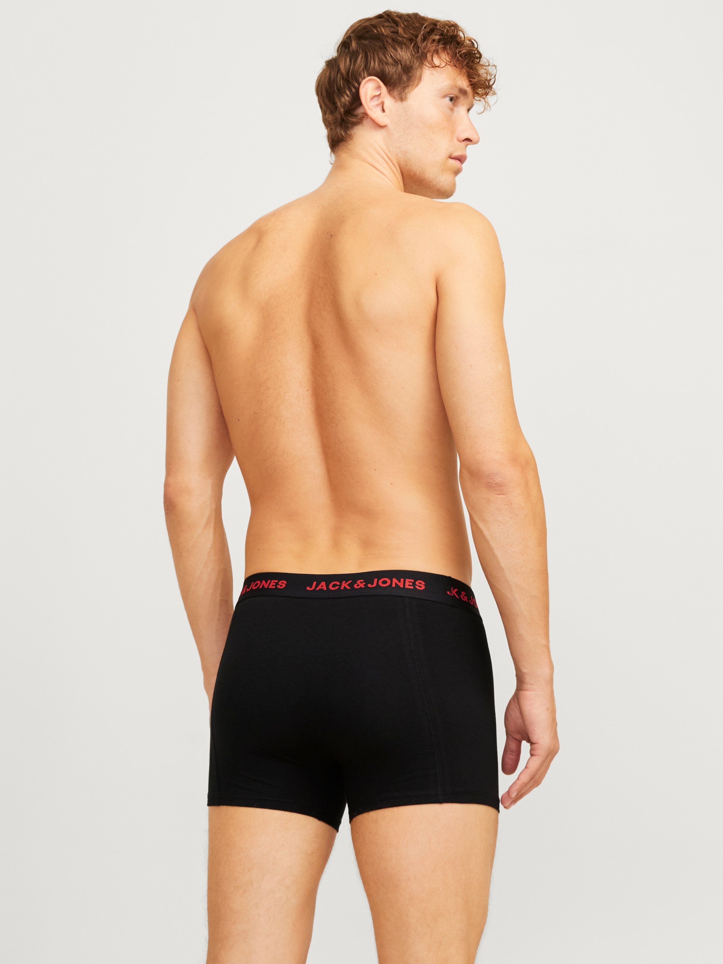 Jack & Jones Trunk »JACBLACK – Boxershorts mit Stretch, Jersey und mittlerer Taille« Packung, 3 Stk. unifarben, modisch, regular fit, Jersey