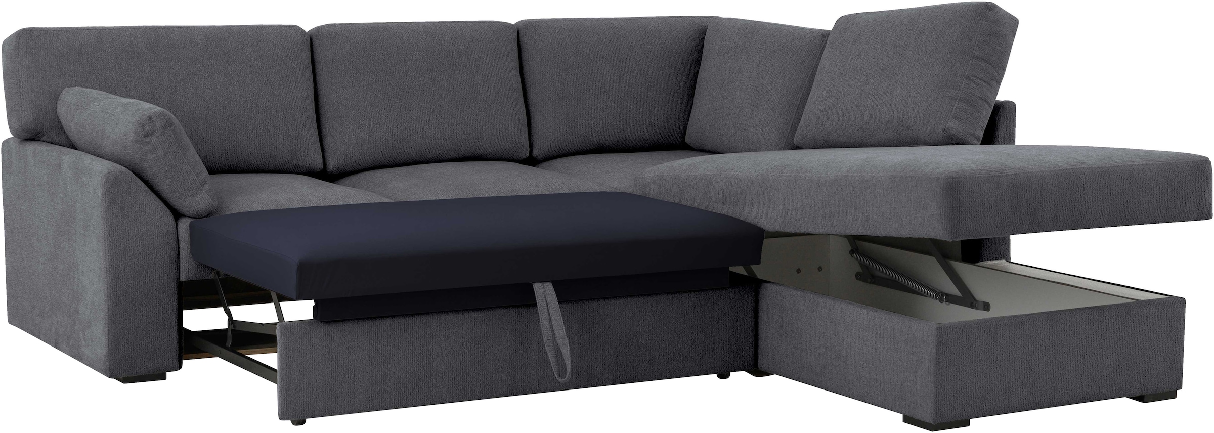Home affaire Ecksofa »Citry« Breite 242 cm, Chenille, Bettfunktion, Bettkasten, L-Form