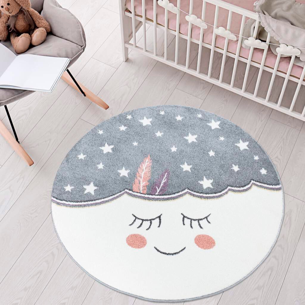 Image of Carpet City Kinderteppich "ANIME895" rund 11 mm Höhe Kinderzimmer Teppich Modern mit lustigen Cartoon-Figuren, Multi