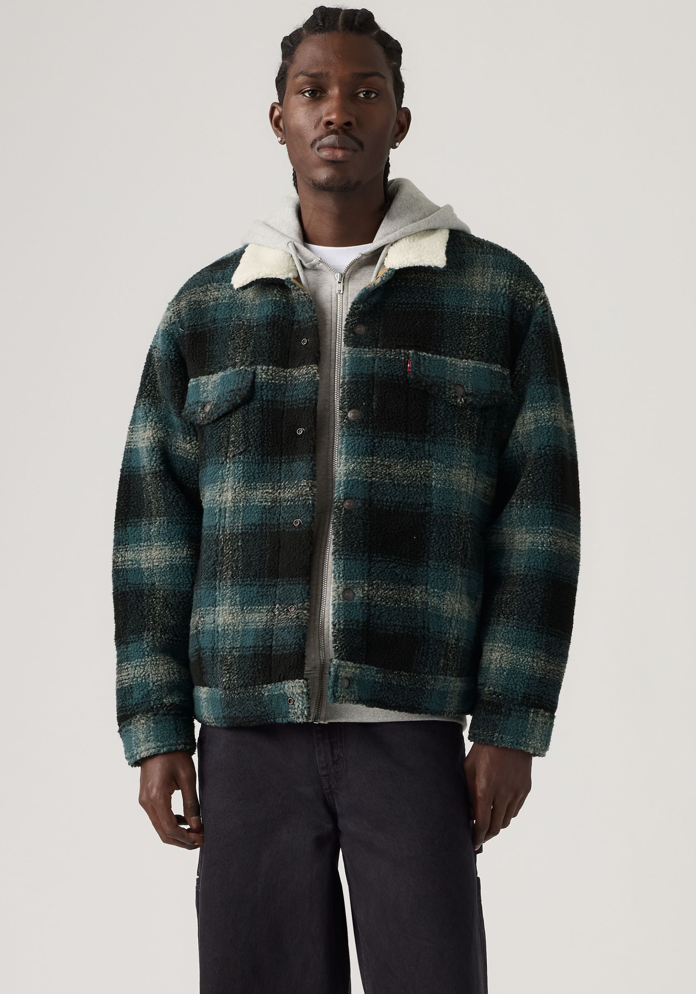 Levi's® Veste polaire »TYPE 3 EXT SHERPA TRUCKER« fermeture à pression, poches latérales