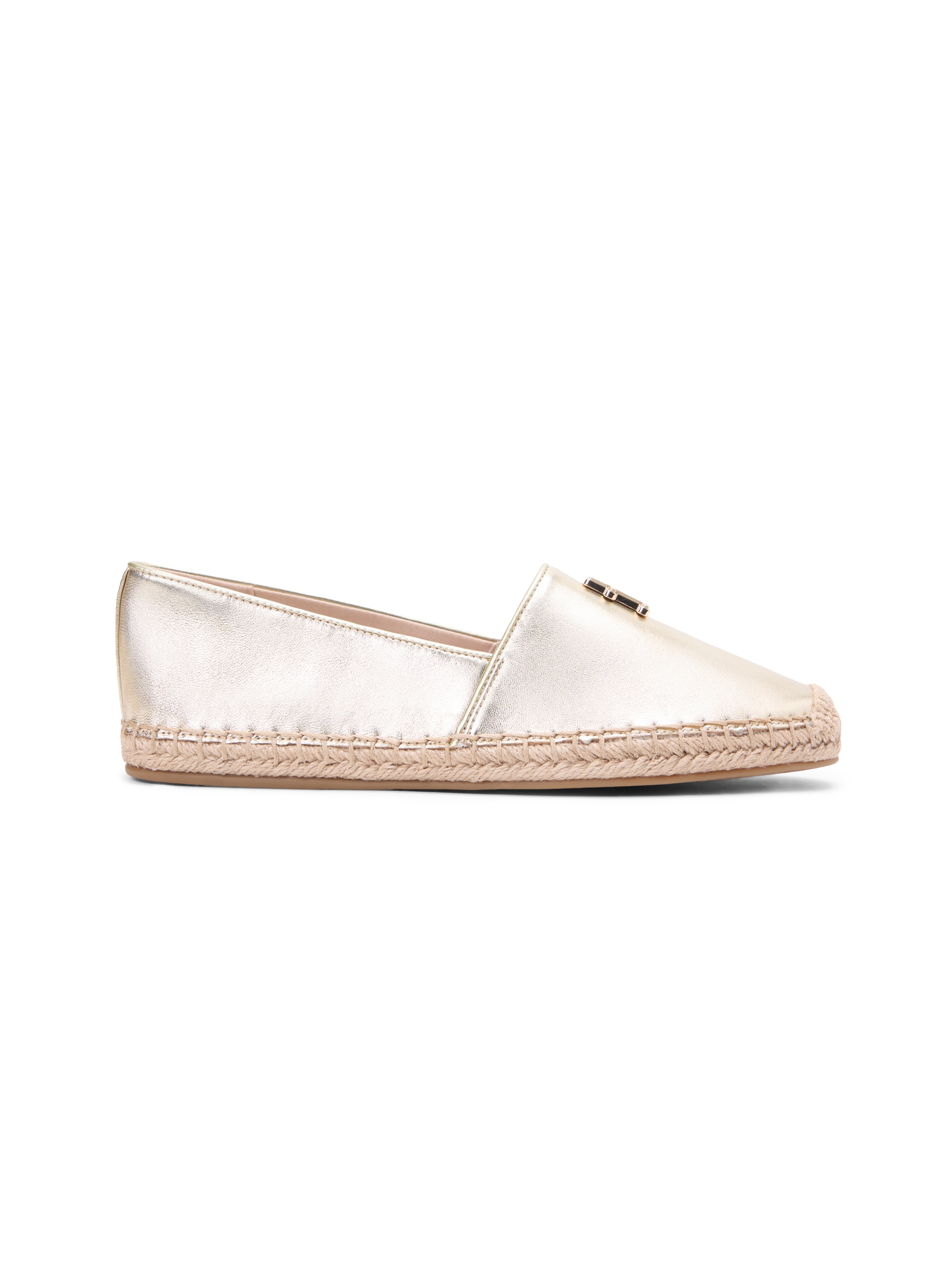 Tommy Hilfiger Espadrille »TH LOGO GOLD ESPADRILLE«  Chaussure d'été, chaussure à enfiler avec élégant élément décoratif TH