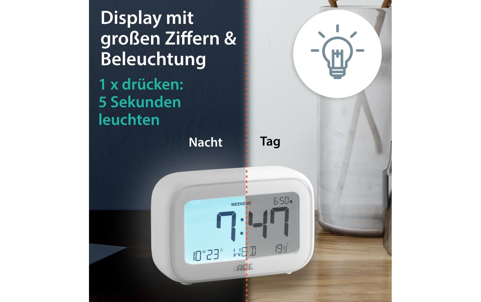 ADE Wecker »mit Temperaturanzeige«