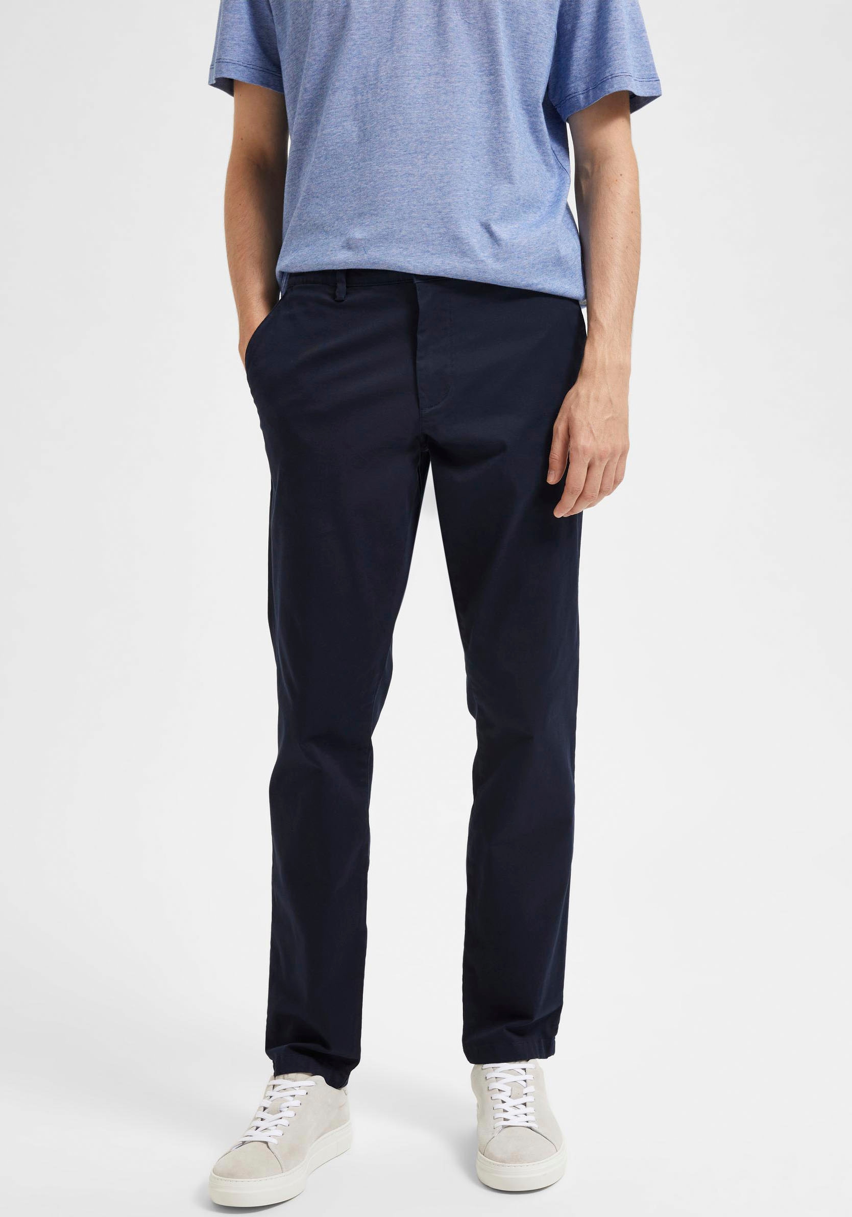 Image of SELECTED Chinos "SLH175-SLIM NEW MILES FLEX PANT NOOS" Baumwollmischung, slim fit