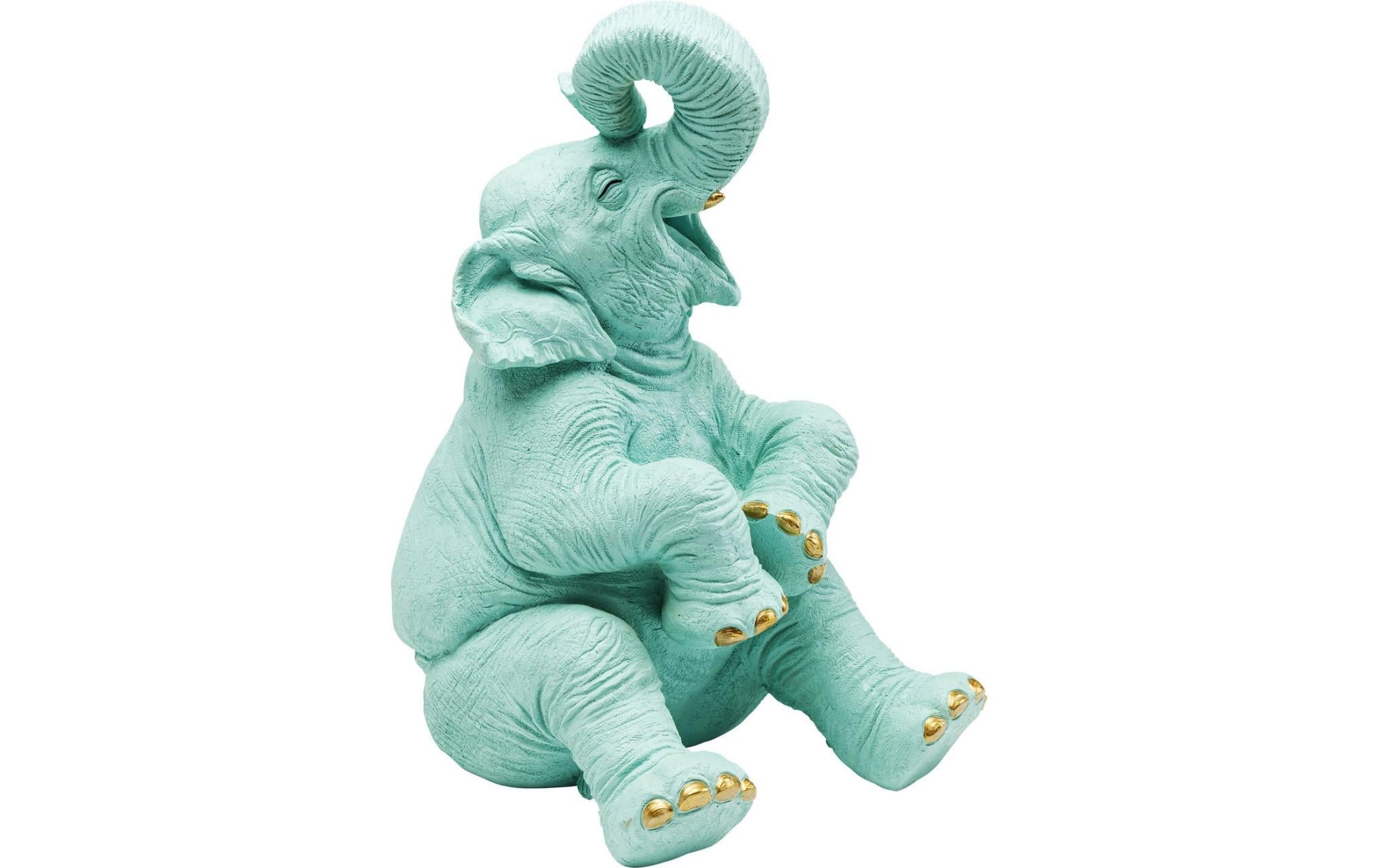 KARE Spardose »Happy Elephant Türkis«