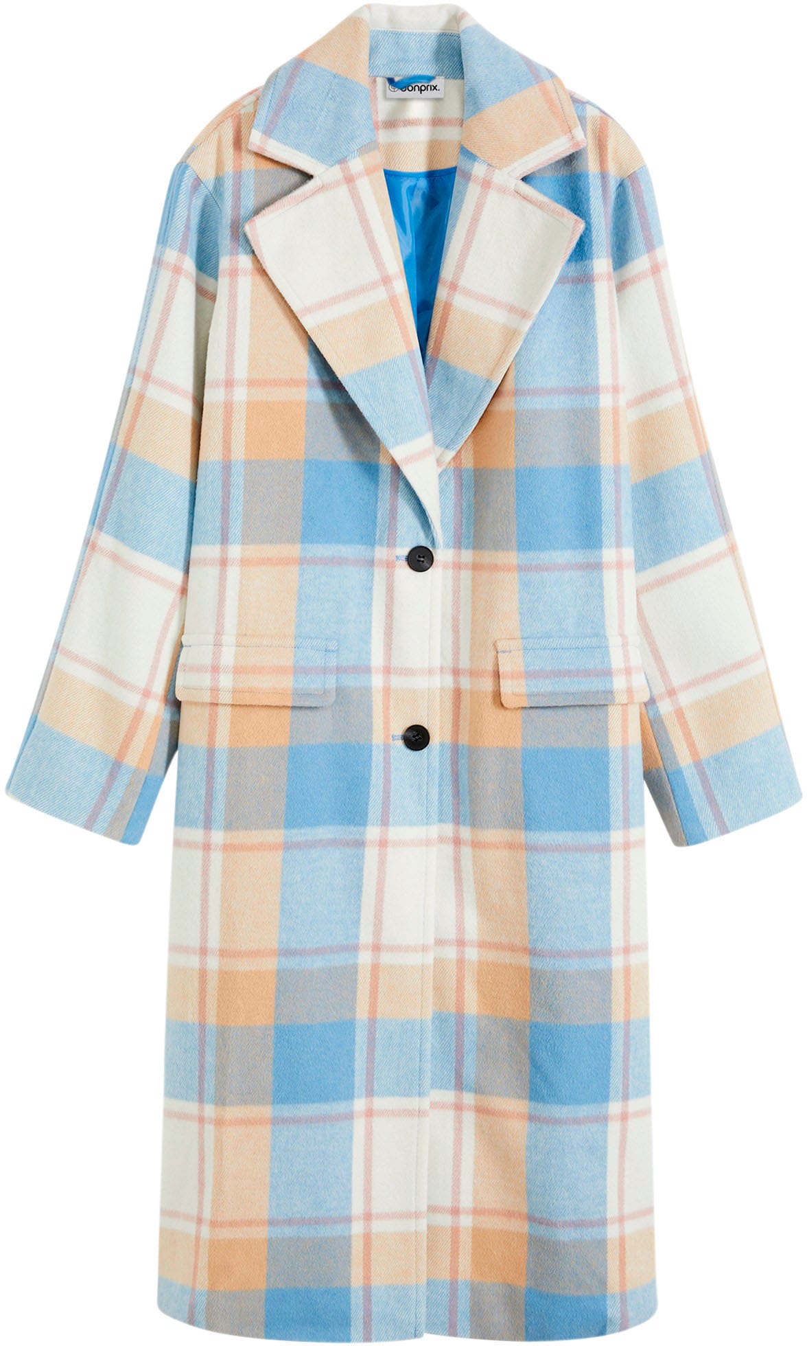 bonprix Manteau long »Oversize-Mantel n Wolloptik« Oversize-Passform, mit Reverskragen, mit Pattentaschen