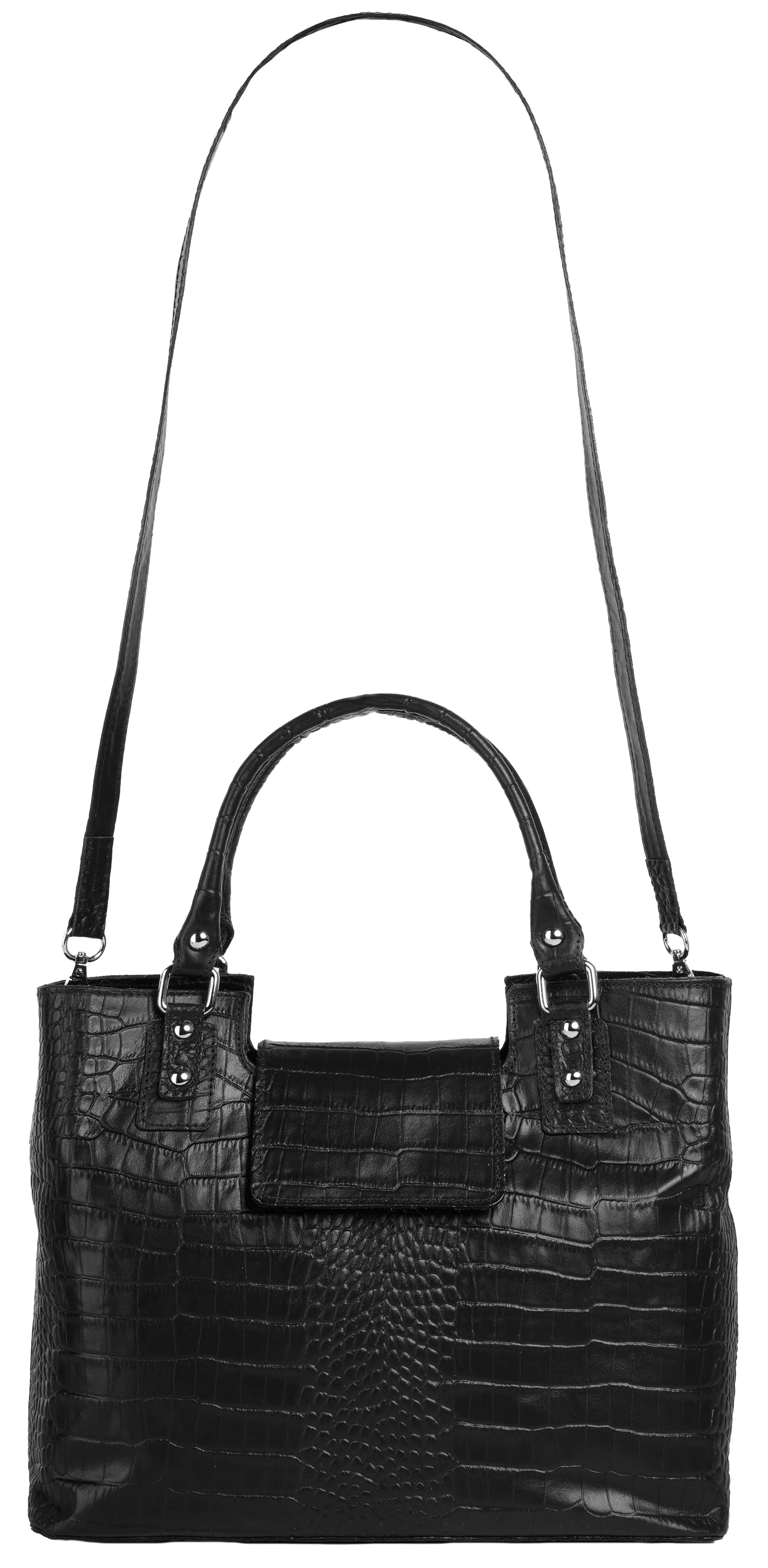 Cluty Henkeltasche, echt Leder, Made in Italy