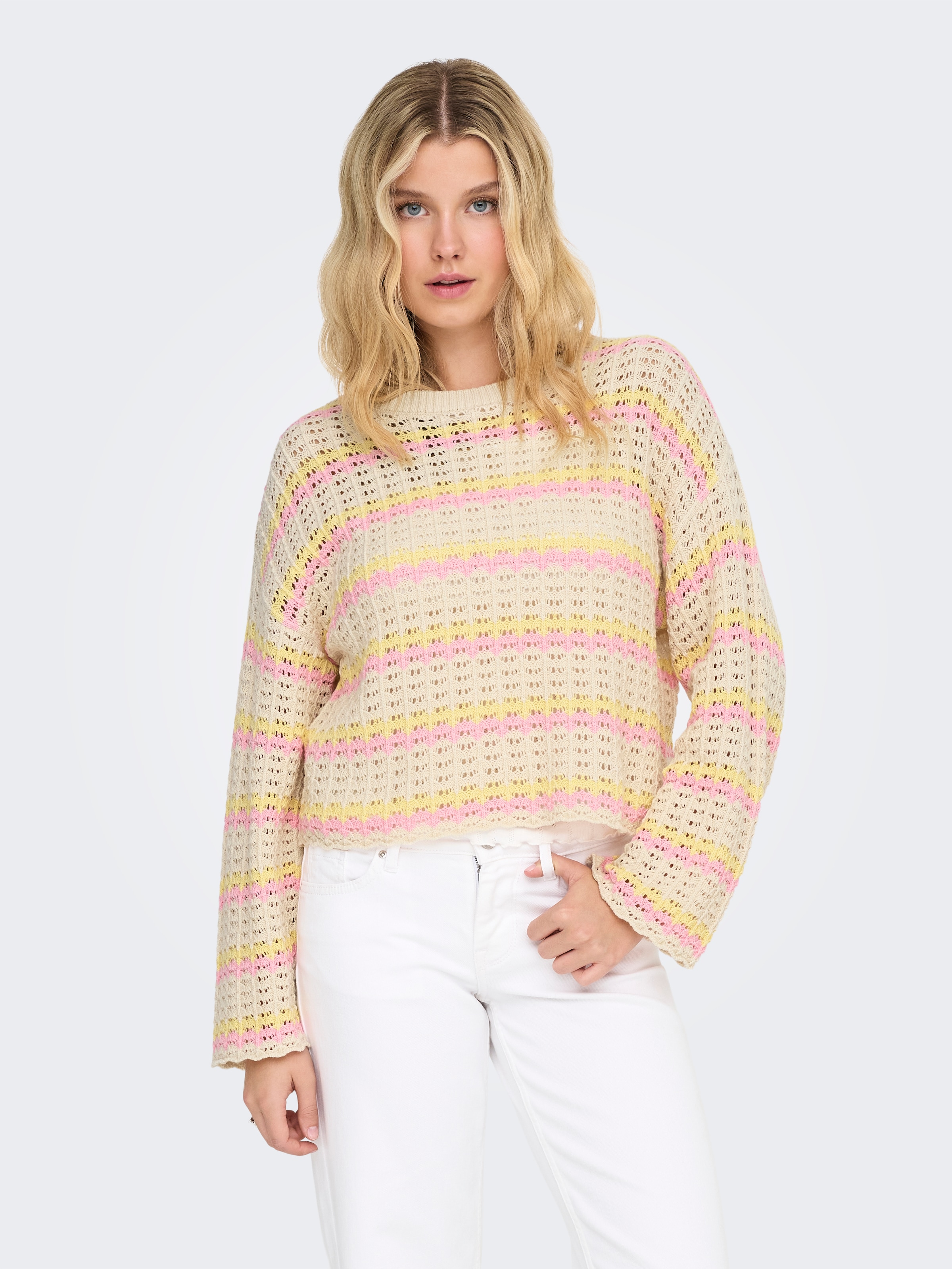 Image of ONLY Rundhalspullover "ONLASA LS SHORT O-NECK CC KNT"