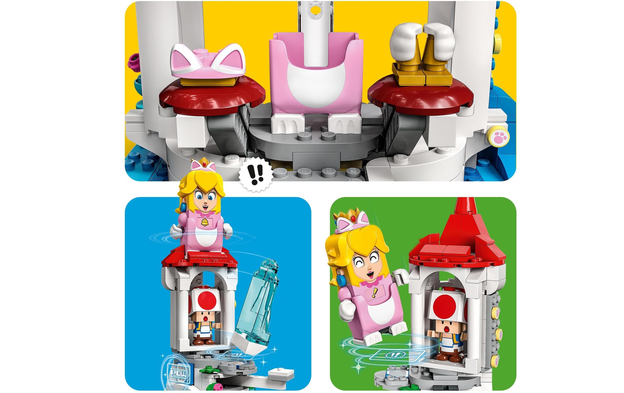 LEGO® Konstruktionsspielsteine »LEGO Super Mario Katzen-Peach-Anzu«, (494 St.)