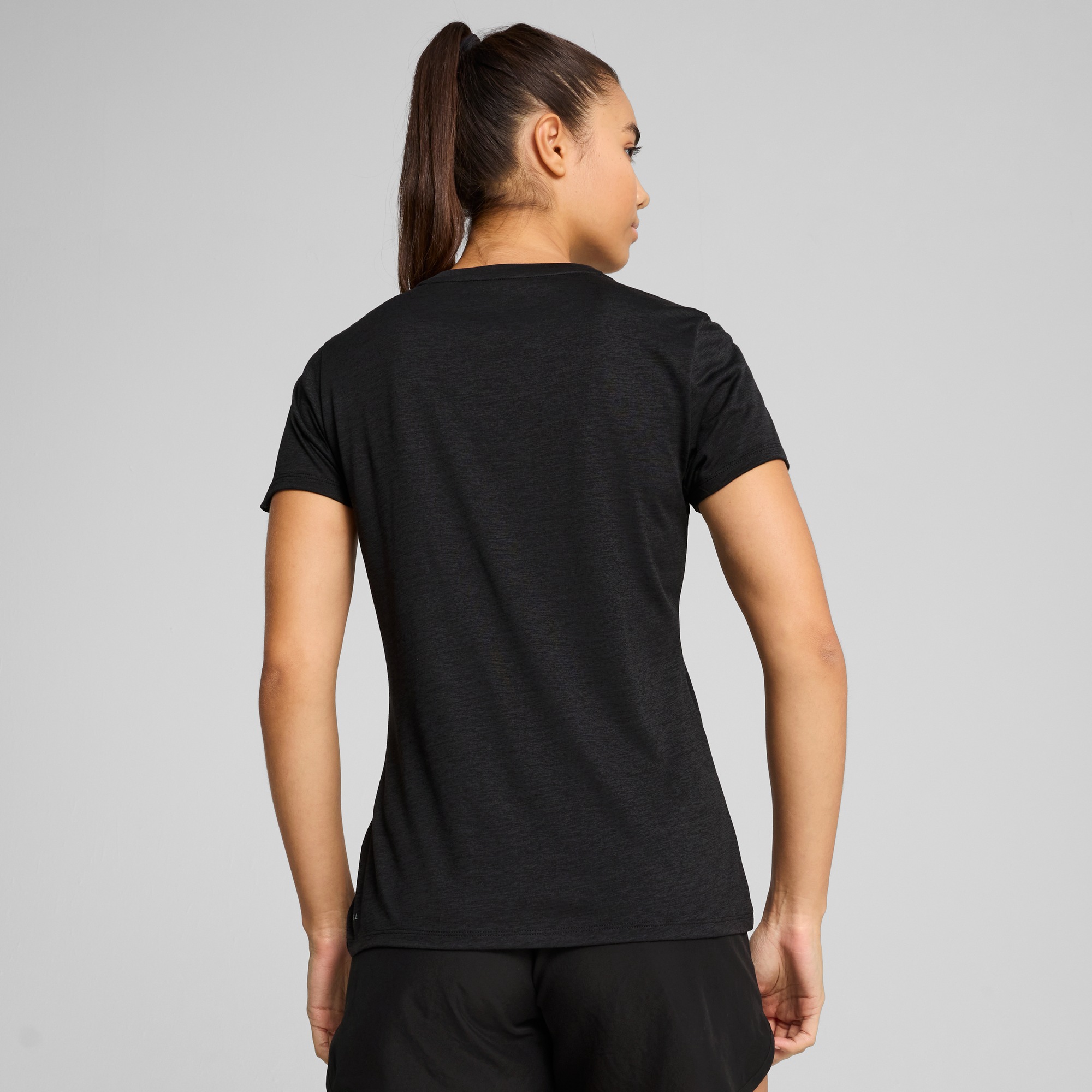 PUMA Trainingsshirt »W TAD ESSENTIAL HEATHER LOGO TEE«