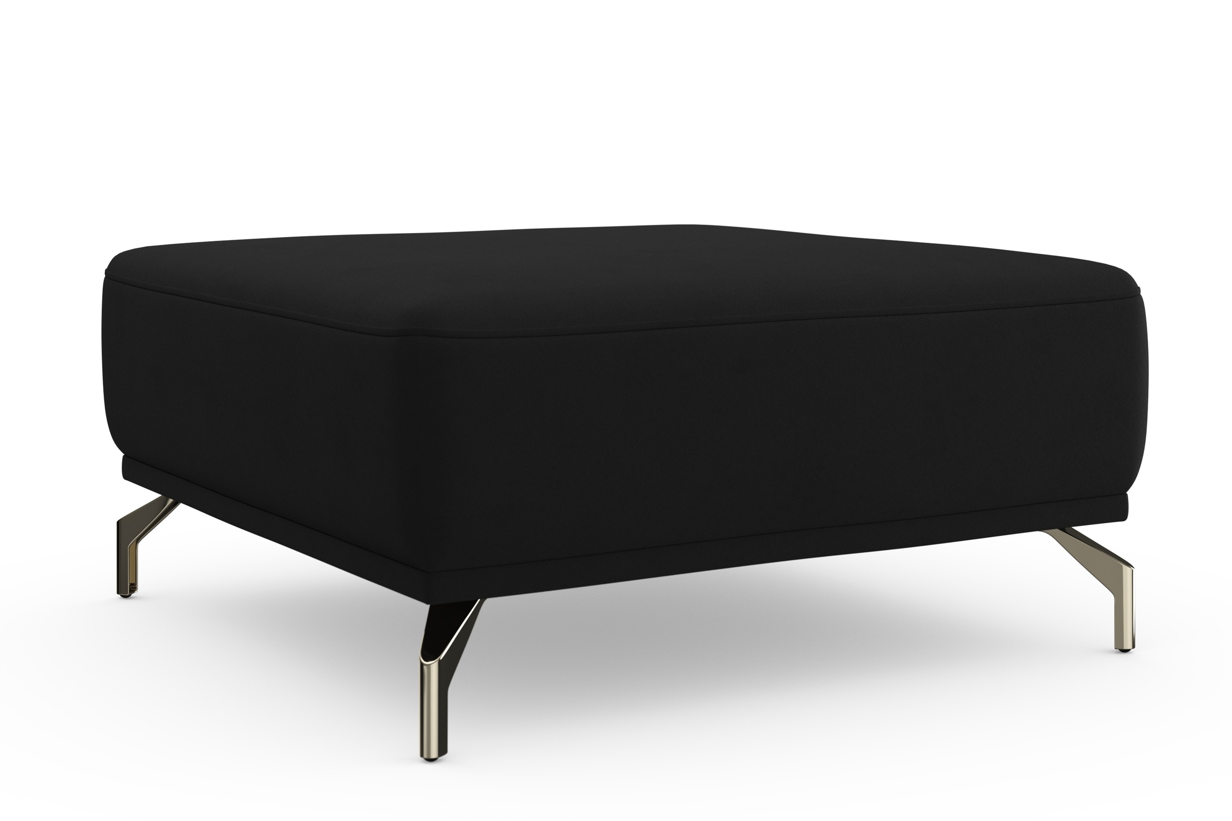 sit&more Hocker »Bailando«, mit Federkern und satinierten Nickelfüssen