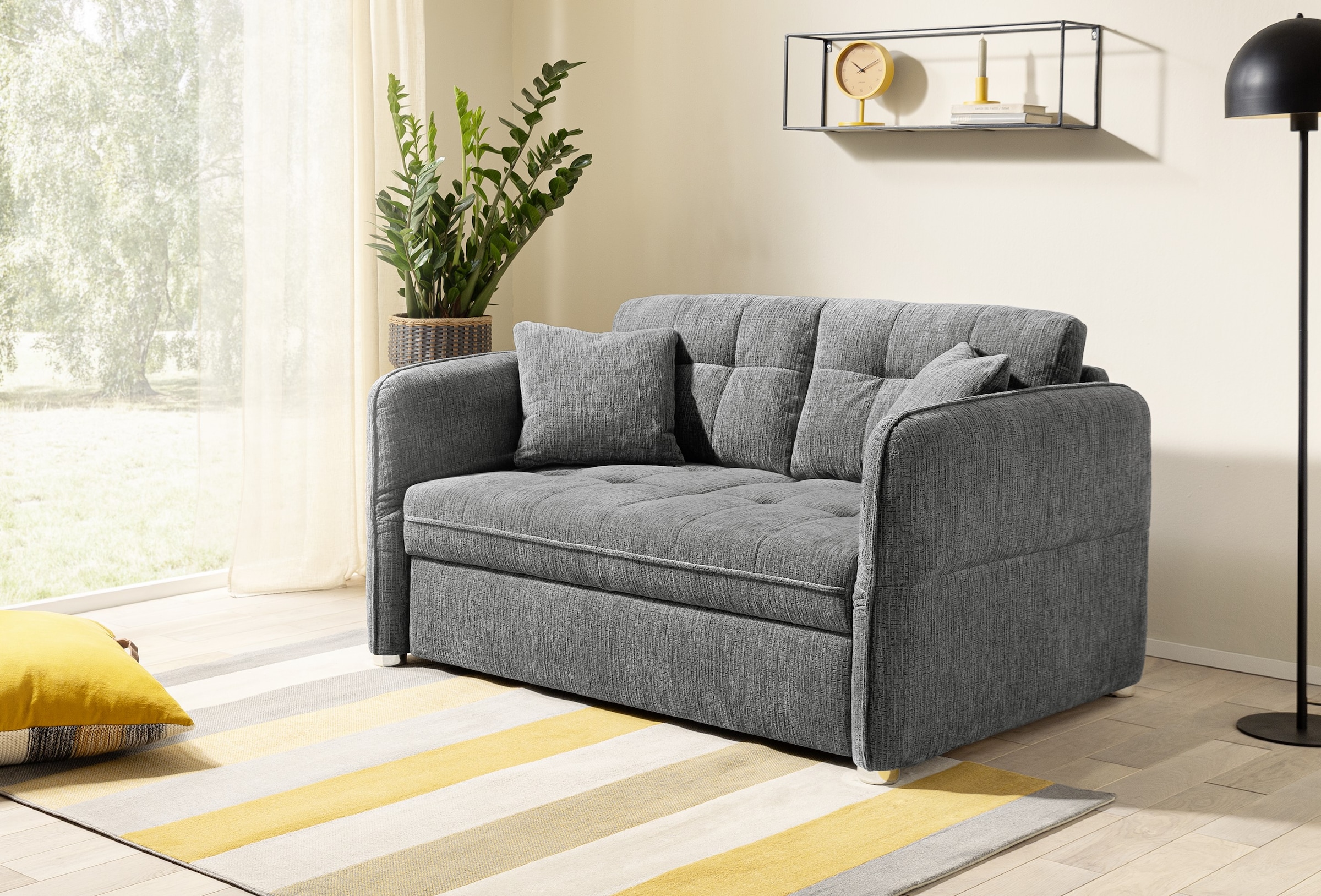 Image of Jockenhöfer Gruppe Schlafsofa "Leon, B: 147 - 187 cm, Liegefl. 120 - 160x200 cm, Breite wählbar" mit Schlaffunktion & Zierkissen, in 3 Breiten