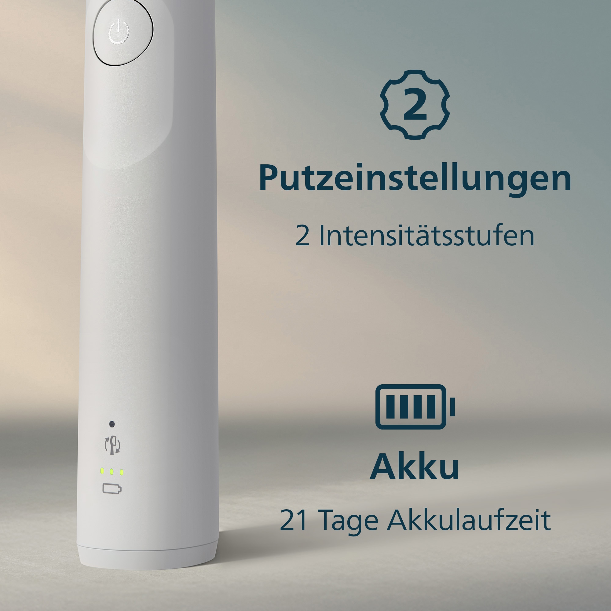 Philips Sonicare Brosse à dents électrique »Series 5300 HX7108/01« 1 cuis Aufsteckbürsten mit Andruckkontrolle, 2 Intensitätsstufen, inkl. Ladegerät