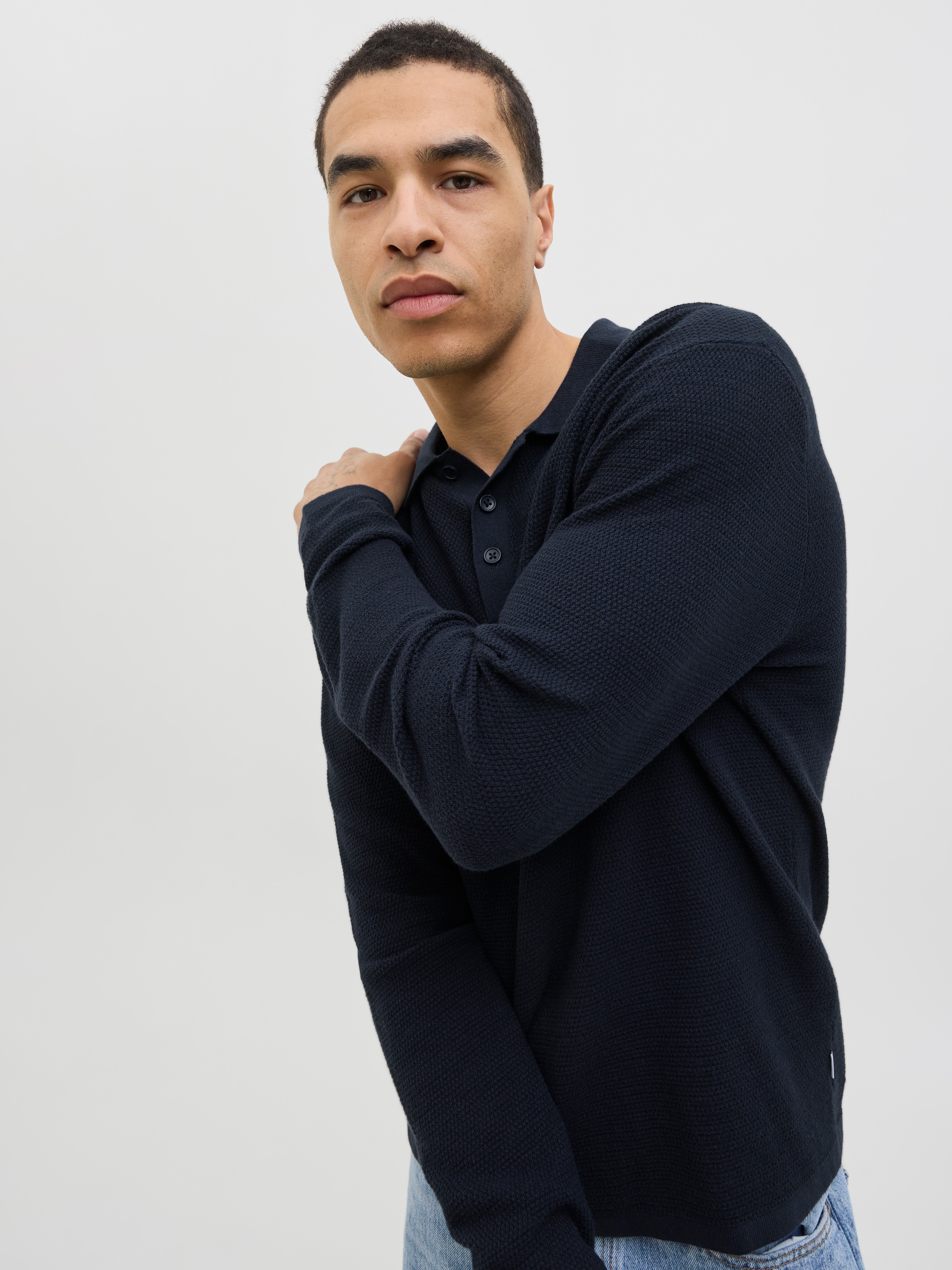 Jack & Jones Strickpullover »JJEGEORGE KNIT POLO LS SN«