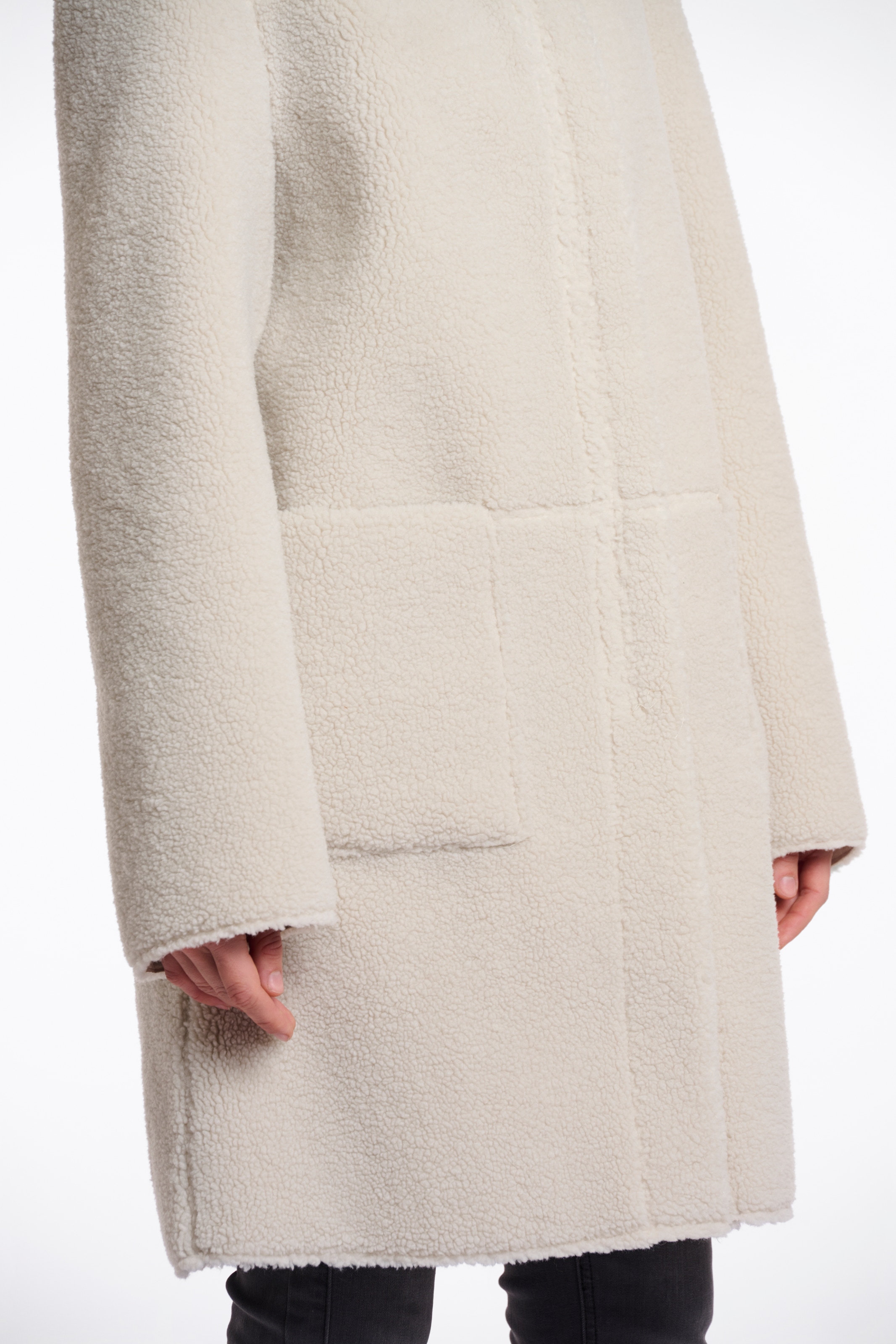Rino & Pelle Kurzmantel, mit Kunstleder-Details