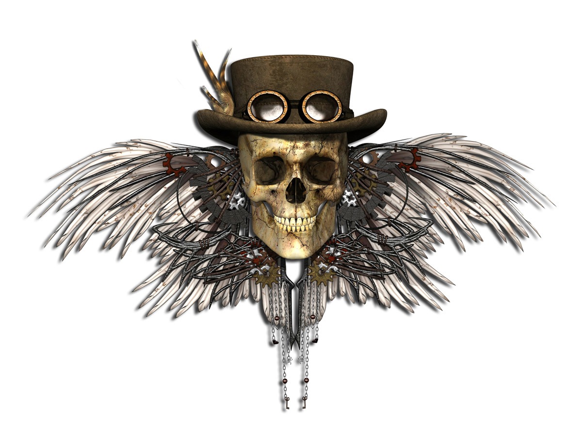Image of Papermoon Fototapete »Steampunk totenkopf«, Vliestapete, hochwertiger Digitaldruck, inklusive Kleister bei Ackermann Versand Schweiz