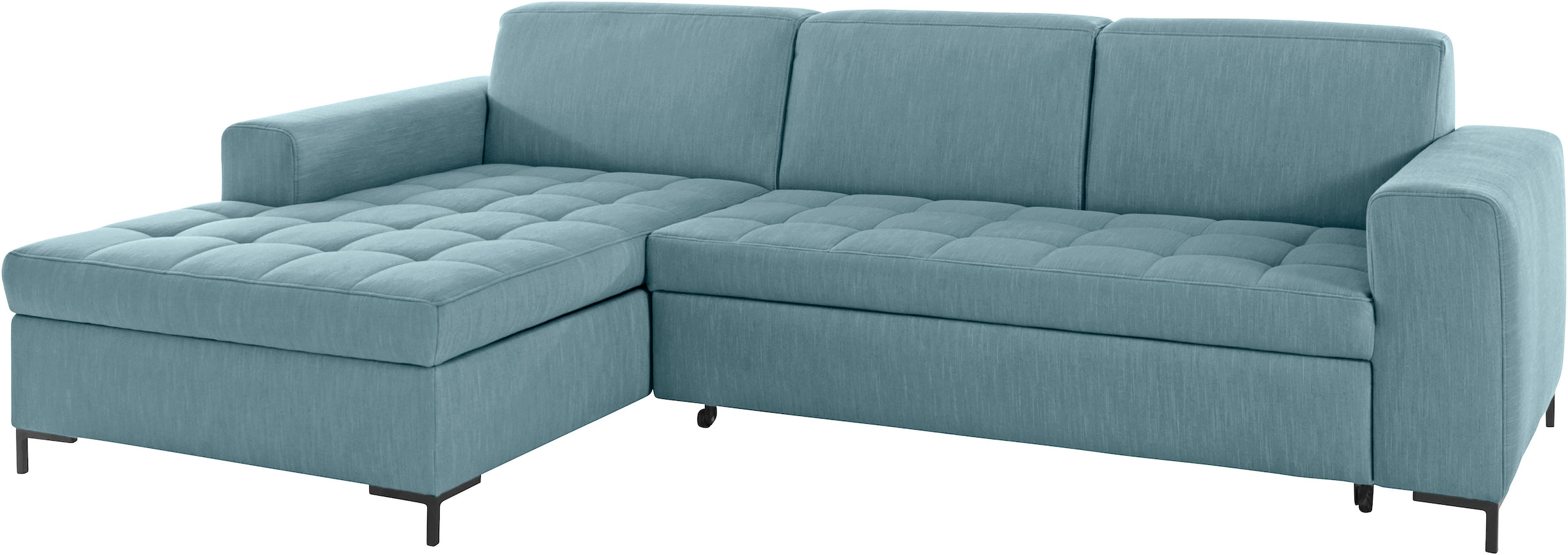 GOODproduct Ecksofa »Grazzo L-Form«, hochwertige Stoffe aus recyceltem Material, Steppung im Sitzbereich