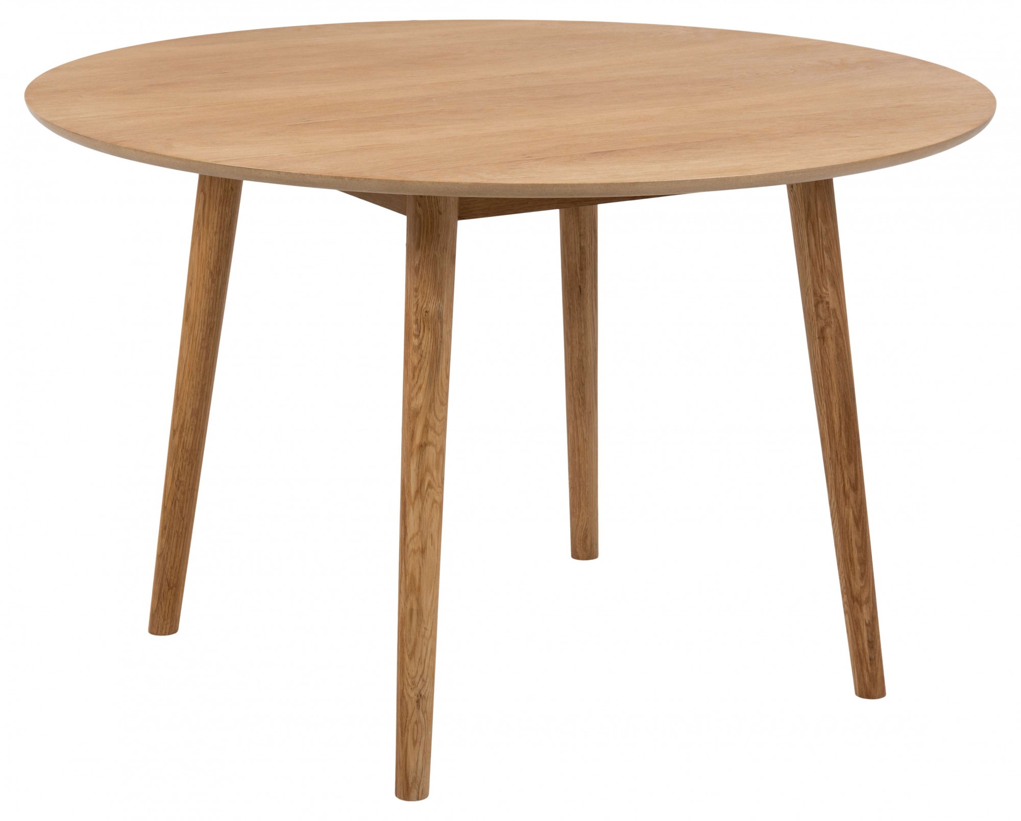 Image of ACTONA GROUP Esstisch "Nagano" Runder Esstisch, geöltem Eichenfurnier, Eiche Beinen, Ø: 120 cm