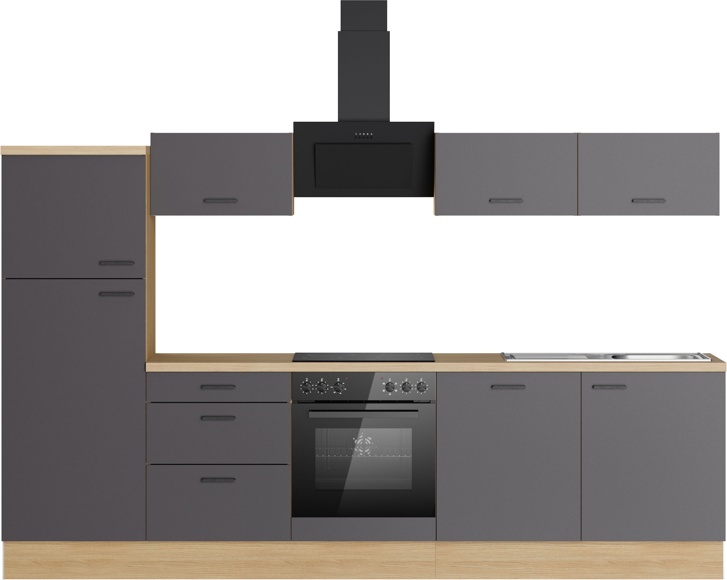 Image of KOCHSTATION Küchenzeile "KS-Sion" Breite 300 cm, neue Technik: OPTIsnap, wahlweise mit E-Geräten