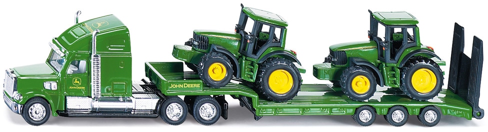 Siku Spielzeug-LKW »SIKU Farmer, Tieflader mit John Deere Trakoren (1837)«
