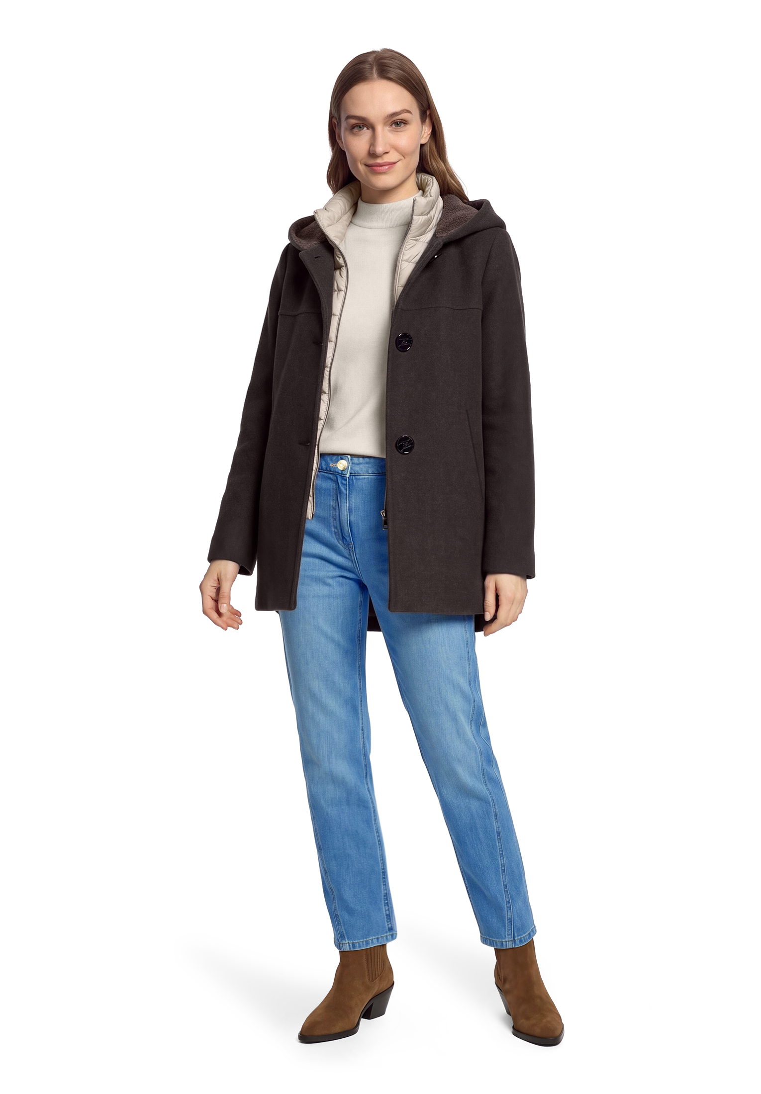 Gil Bret Veste en laine avec capuche 2 in 1 Optik mit Kapuze
