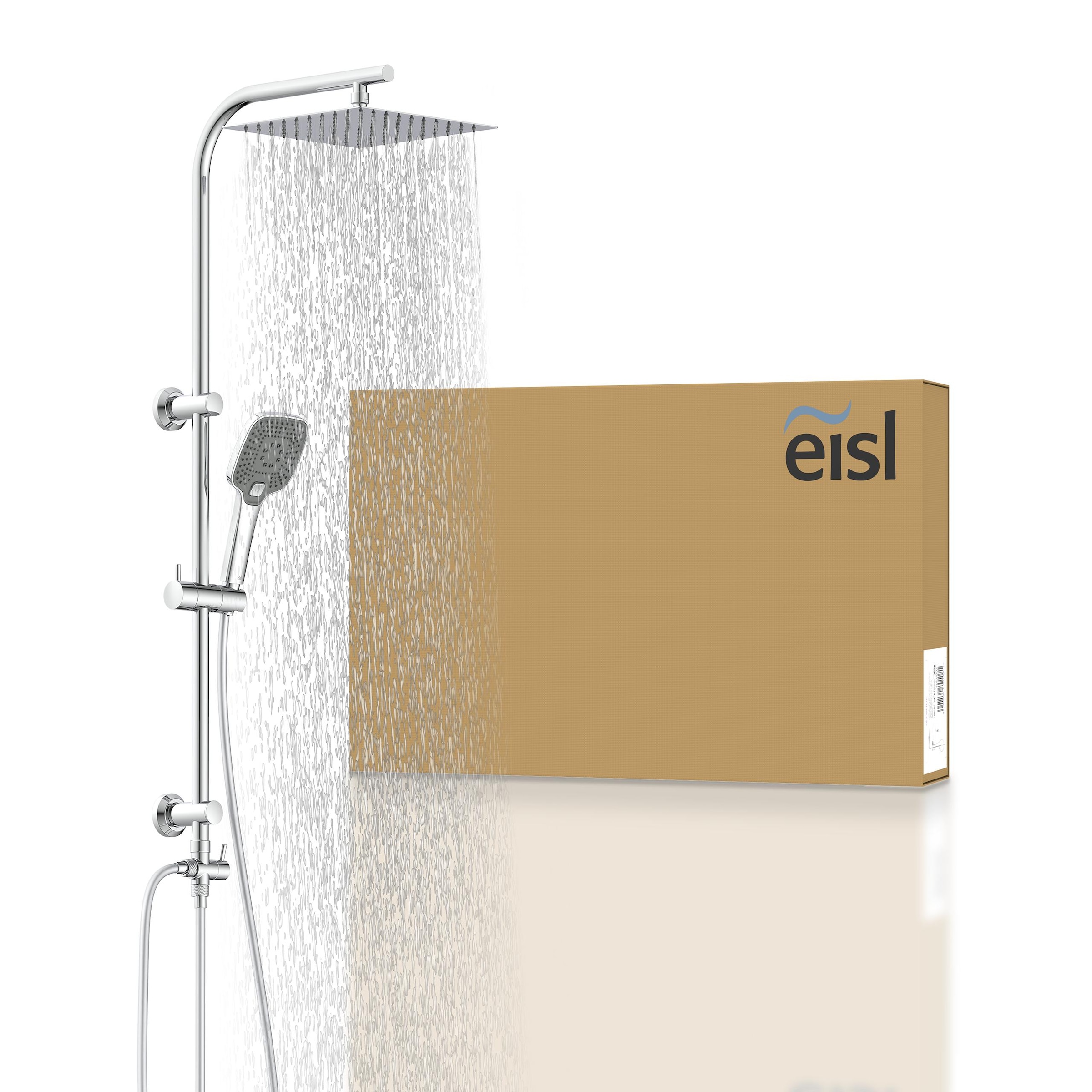 Image of Eisl Duschsystem "EASY DELUXE" Regendusche, Antikalk, höhenverstellbar, inkl. Duschabzieher