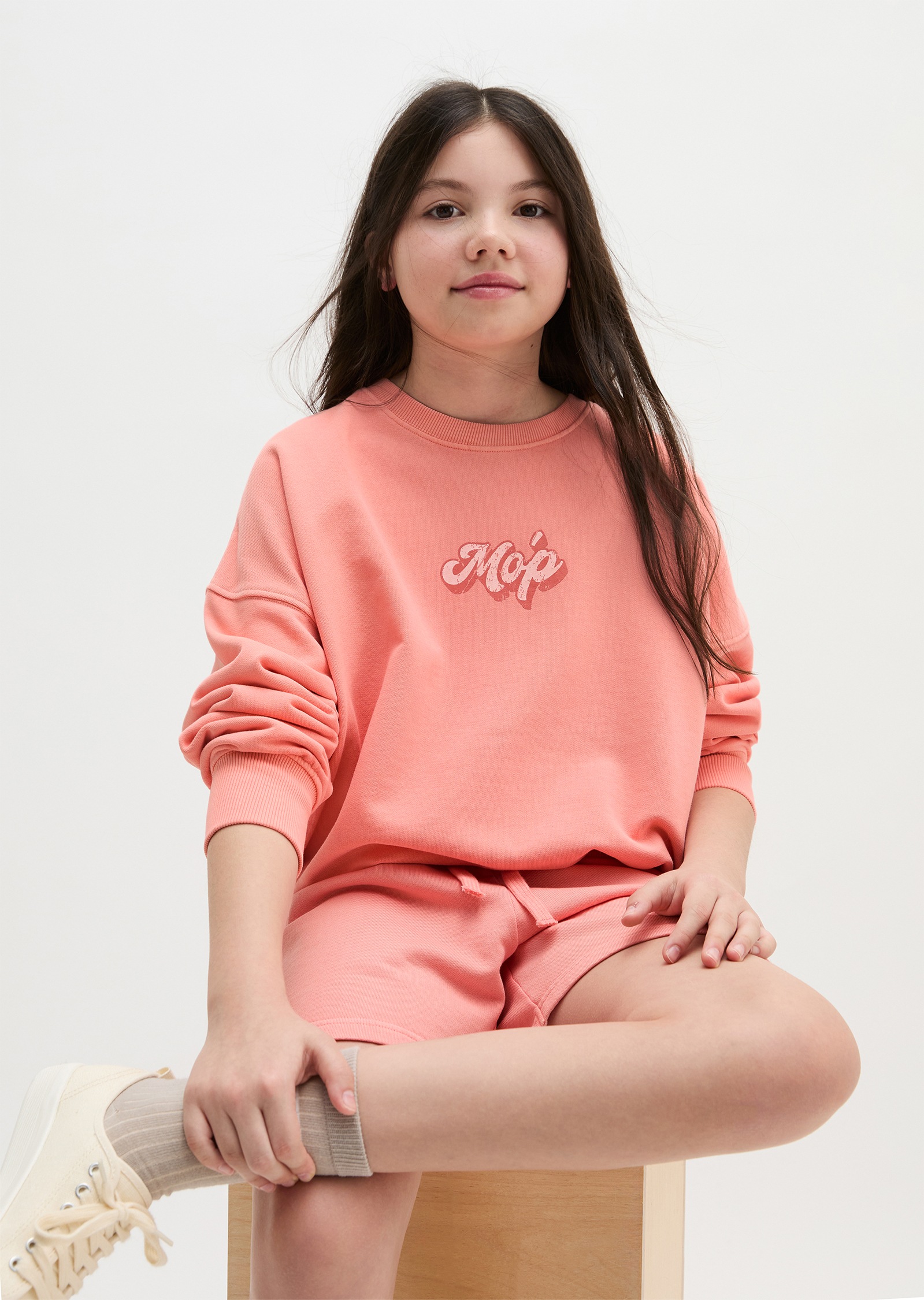Image of Marc OPolo Junior Sweatshirt, angeraute Innenseite, modischer Rückenprint, normale Passform
