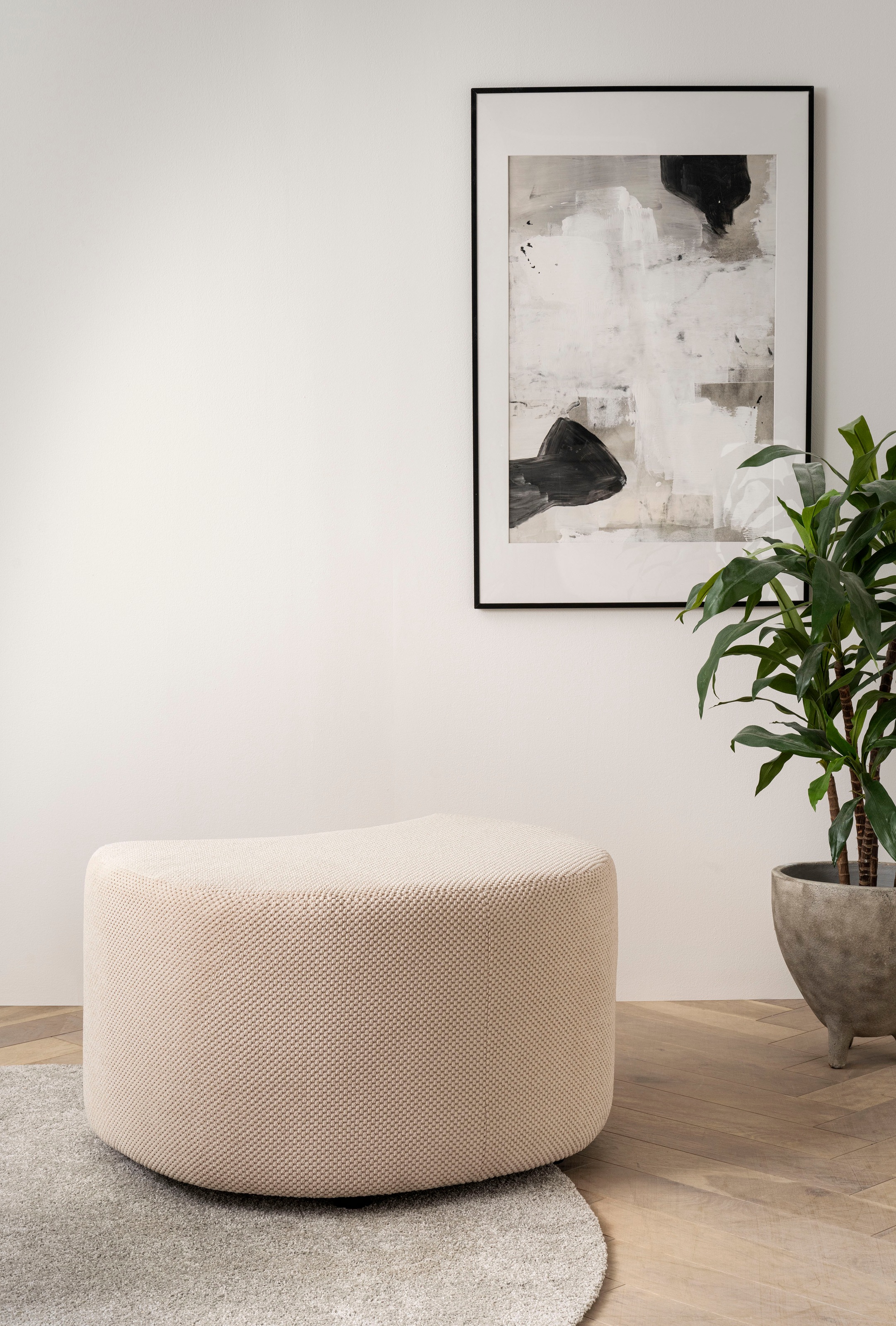 Image of Home affaire Hocker "MAISIE, passende Ergänzung zum Big-Drehsessel" MAISIE, in Mega-Cord und Web-Velours