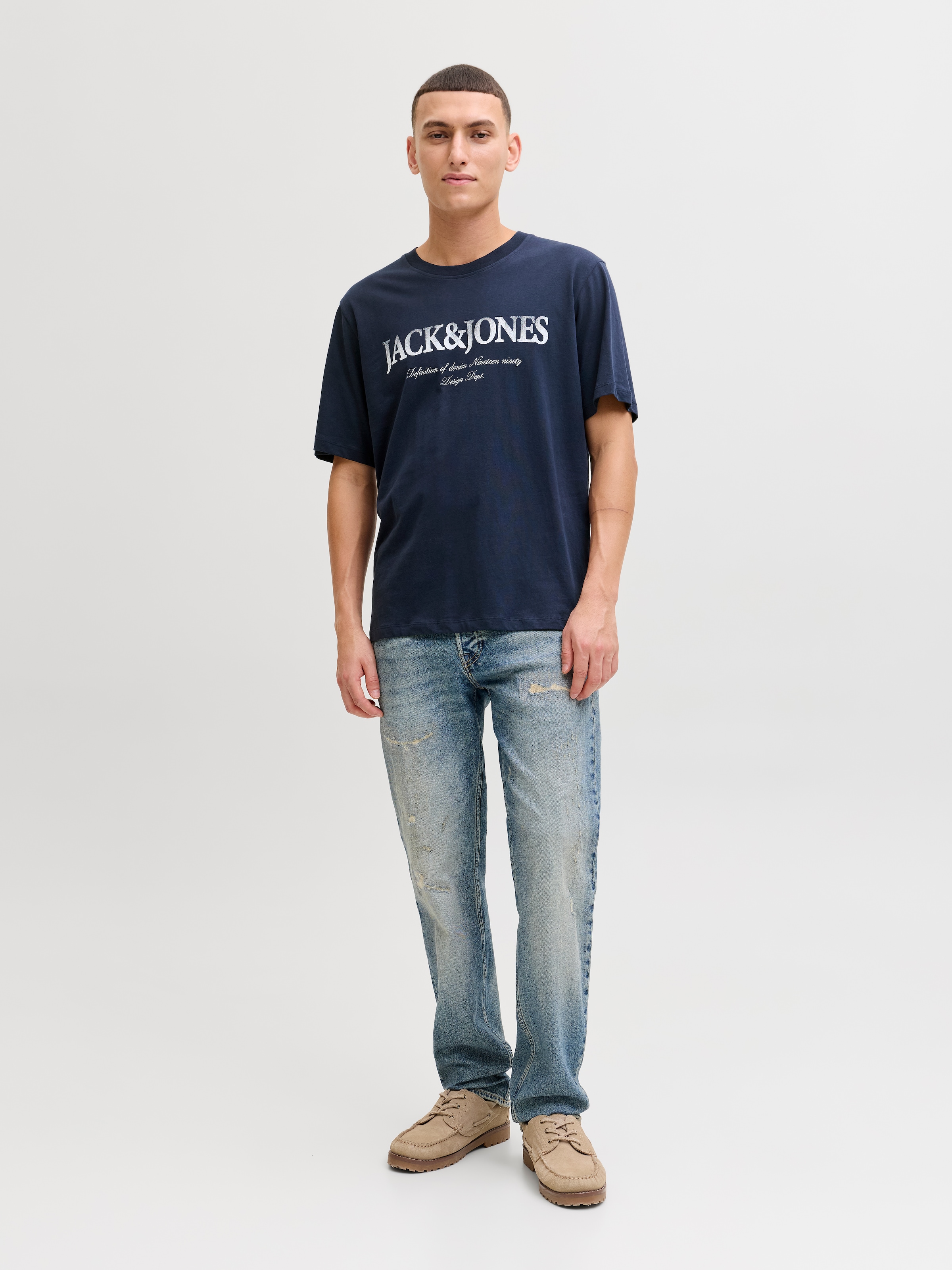 Jack & Jones Shirt à col rond »JJDEVIN DAYTONA PRINT TEE SS CREW NECK«