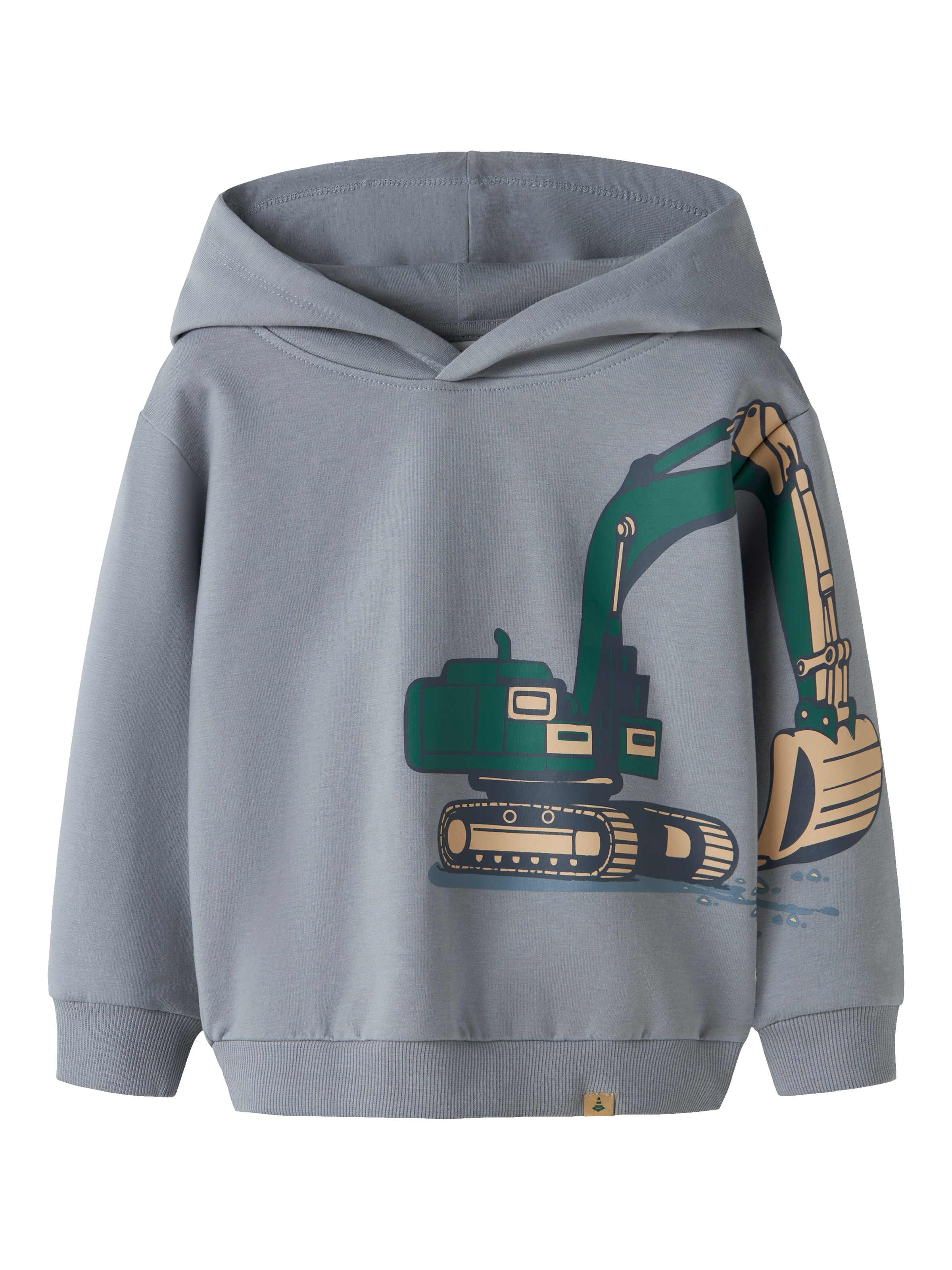 Name It Sweat à capuche »NMMNERO LS NREG SWEAT WH BRU«, mélange coton, coupe régulière
