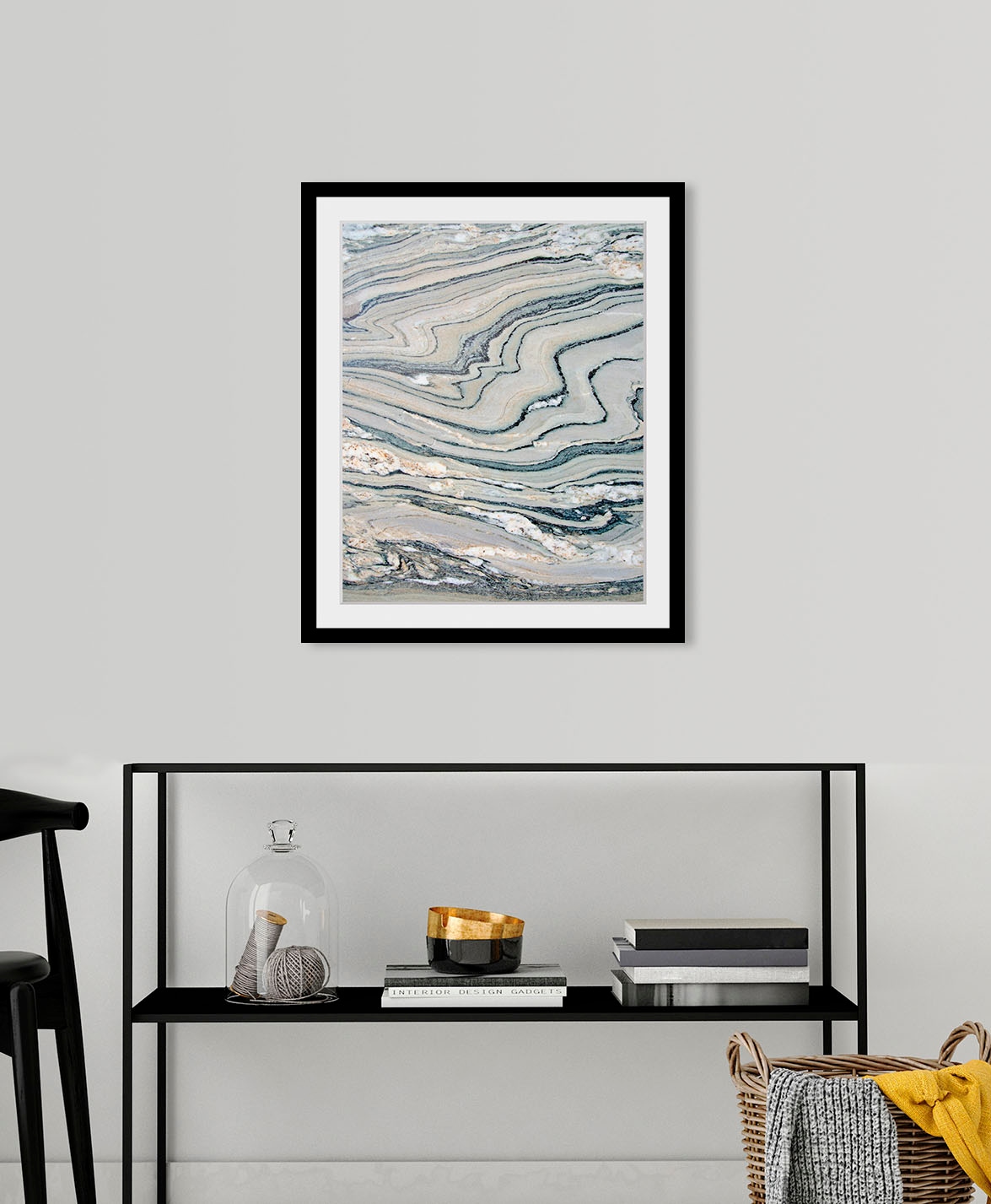Image of queence Bild "Andrea" Abstrakt Figuren Kunst Marmor 1 Stk. tlg. HD Premium Poster-Druck inkl. Holzrahmen