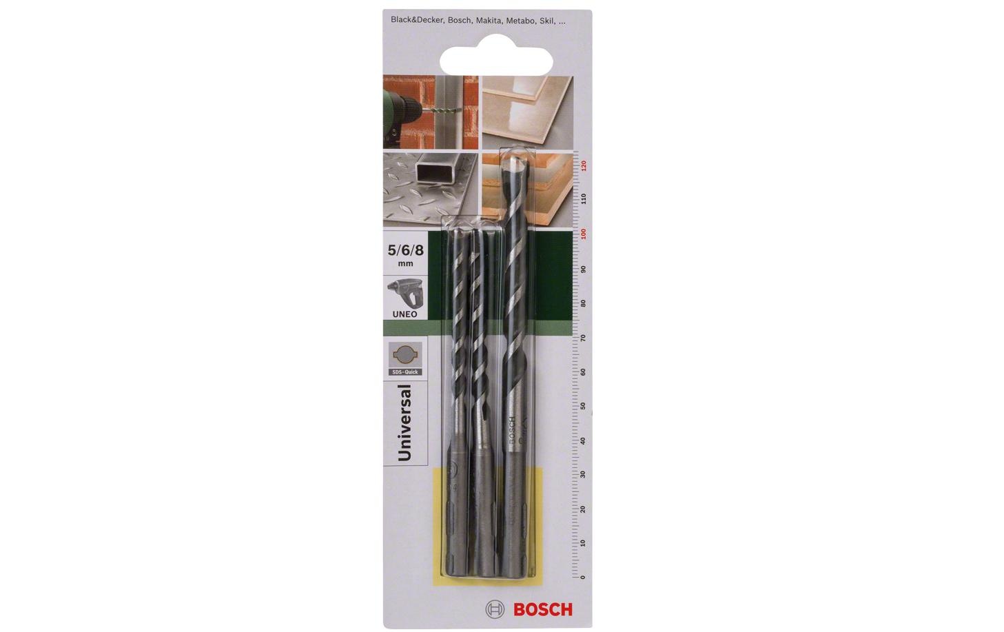 BOSCH Mehrzweckbohrer »Universal SDS-Quick«, (3 tlg.)