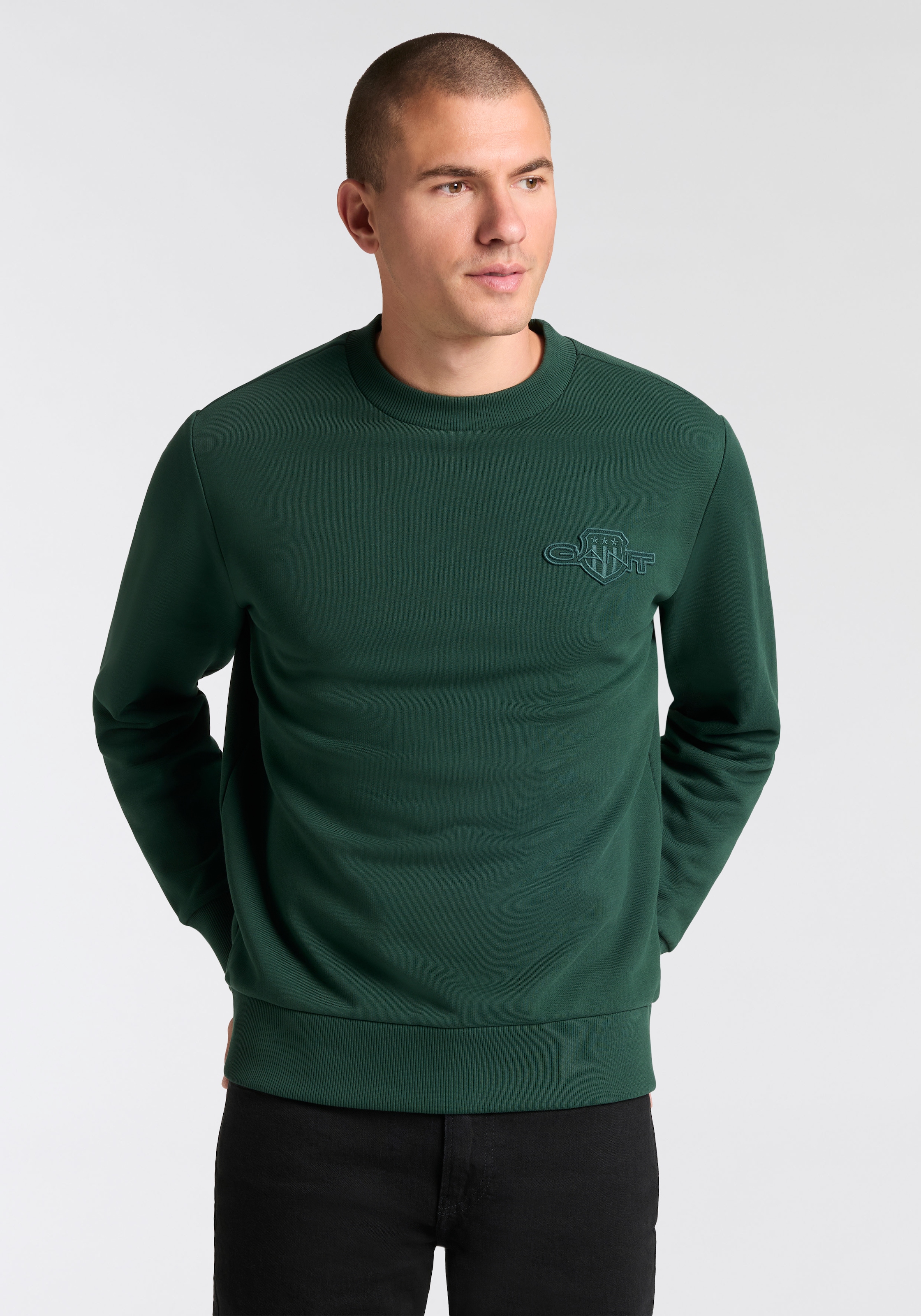 Image of Gant Sweatshirt "TONAL SHIELD", Rundhals, regular fit, basic