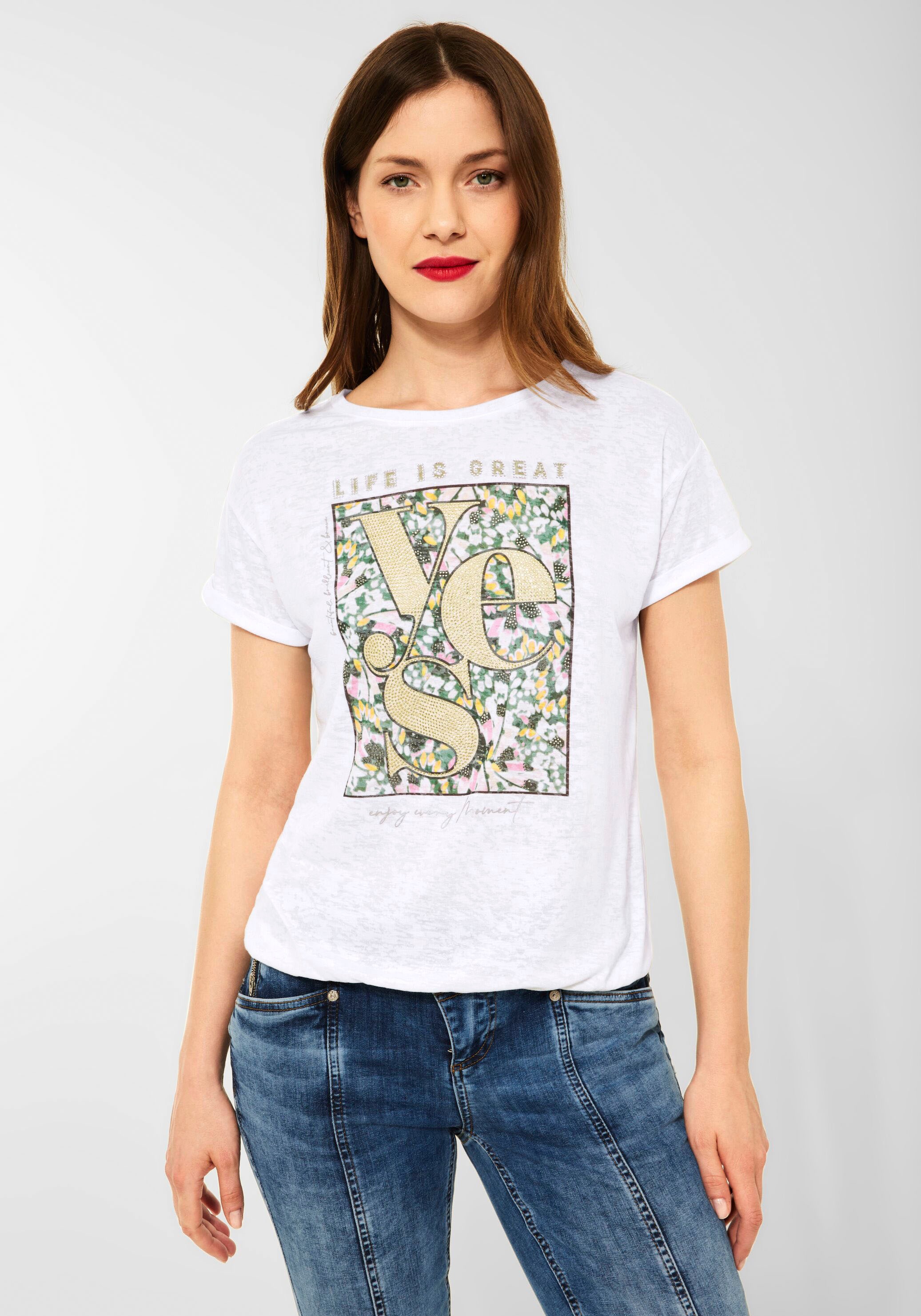 Image of STREET ONE Shirttop, mit Teil-Print bei Ackermann Versand Schweiz
